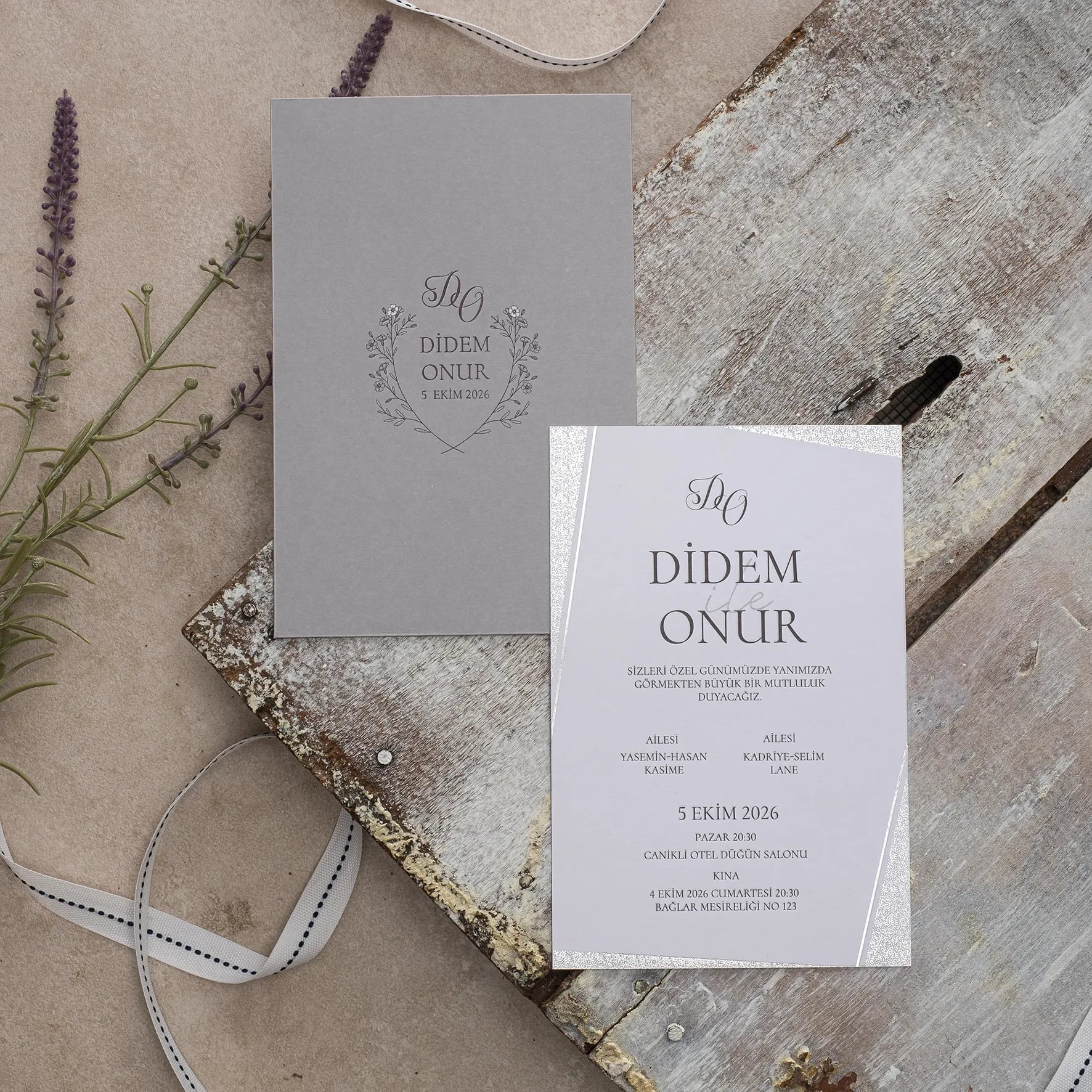 Ekopolen Davetiyesi 40318 - Ucuz düğün davetiyesi ₺13.34