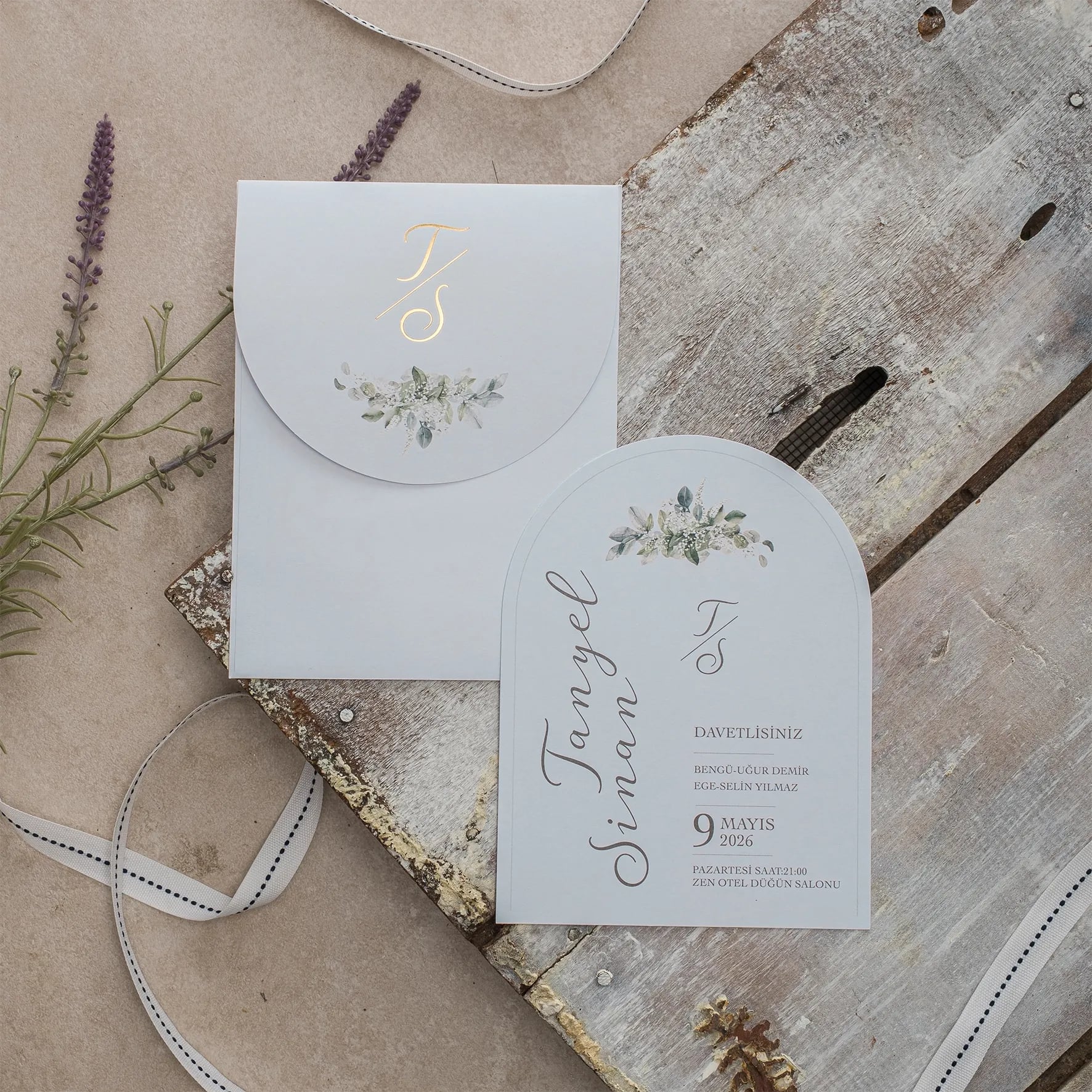 Ekopolen Davetiyesi 40321 - Ucuz düğün davetiyesi ₺28.36