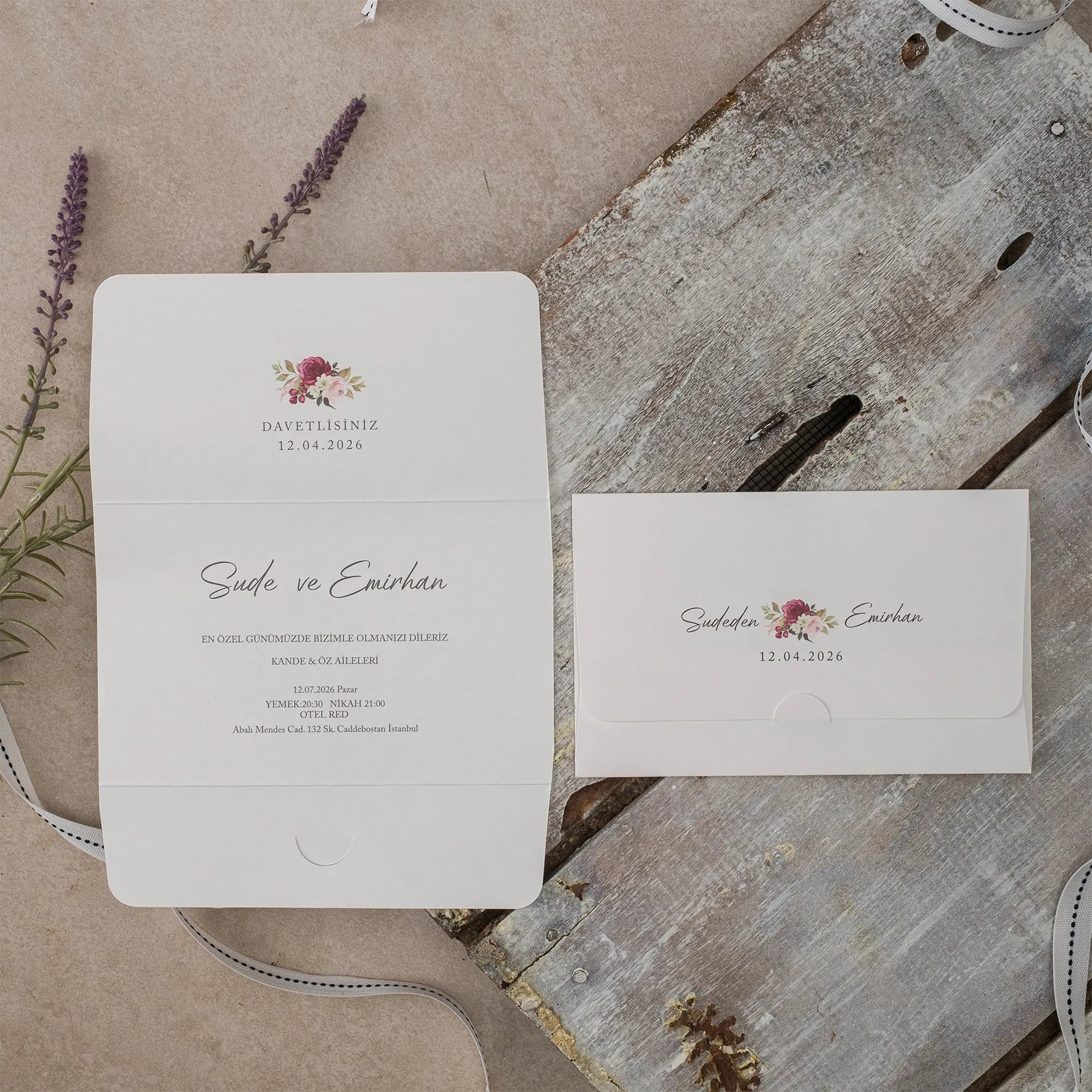 Ekopolen Davetiyesi 40325 - Ucuz düğün davetiyesi ₺11.60