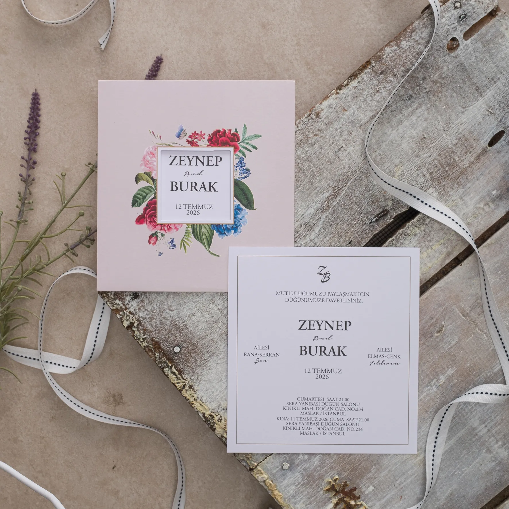 Ekopolen Davetiyesi 40330 - Ucuz düğün davetiyesi ₺13.25