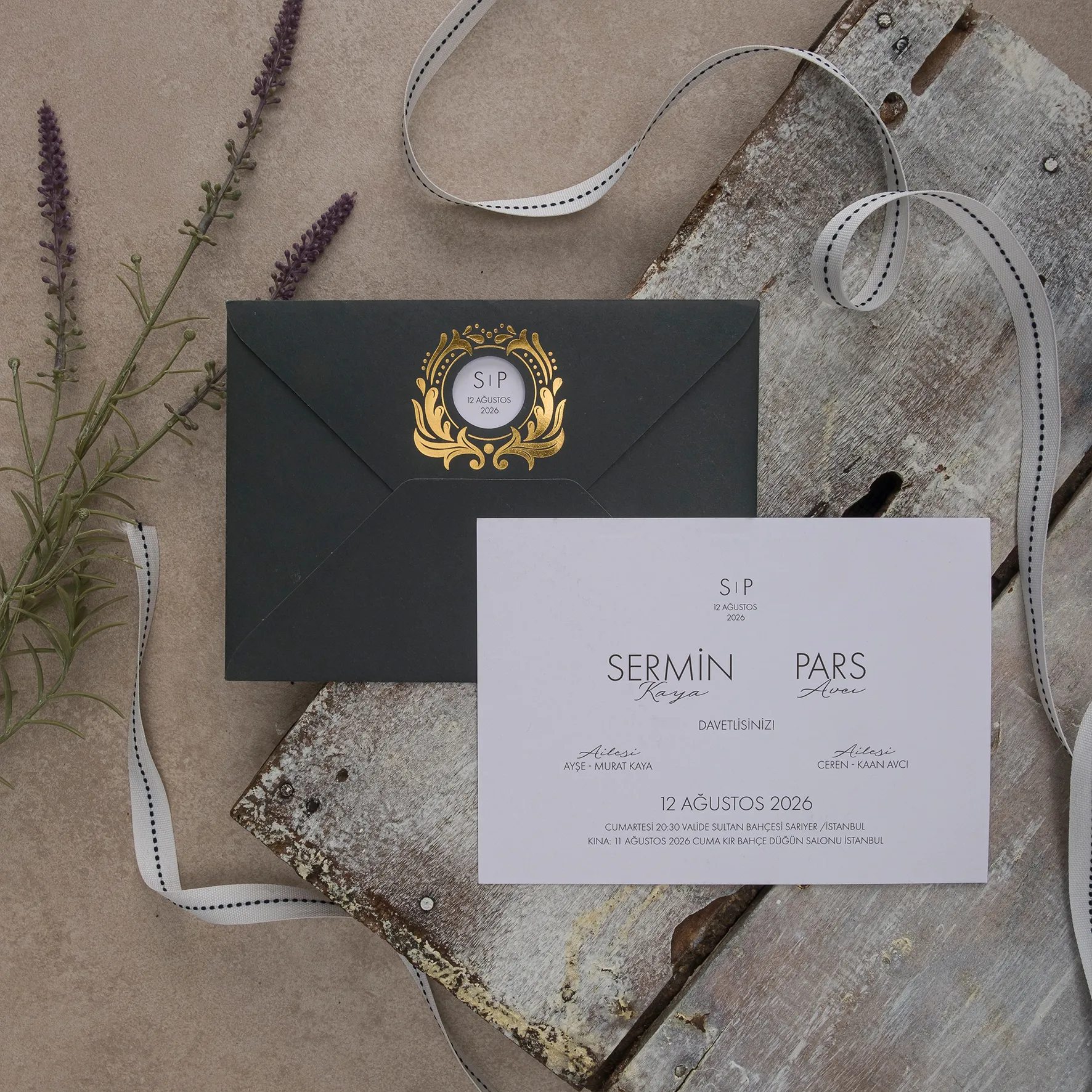 Ekopolen Davetiyesi 40334 - Ucuz düğün davetiyesi ₺12.60