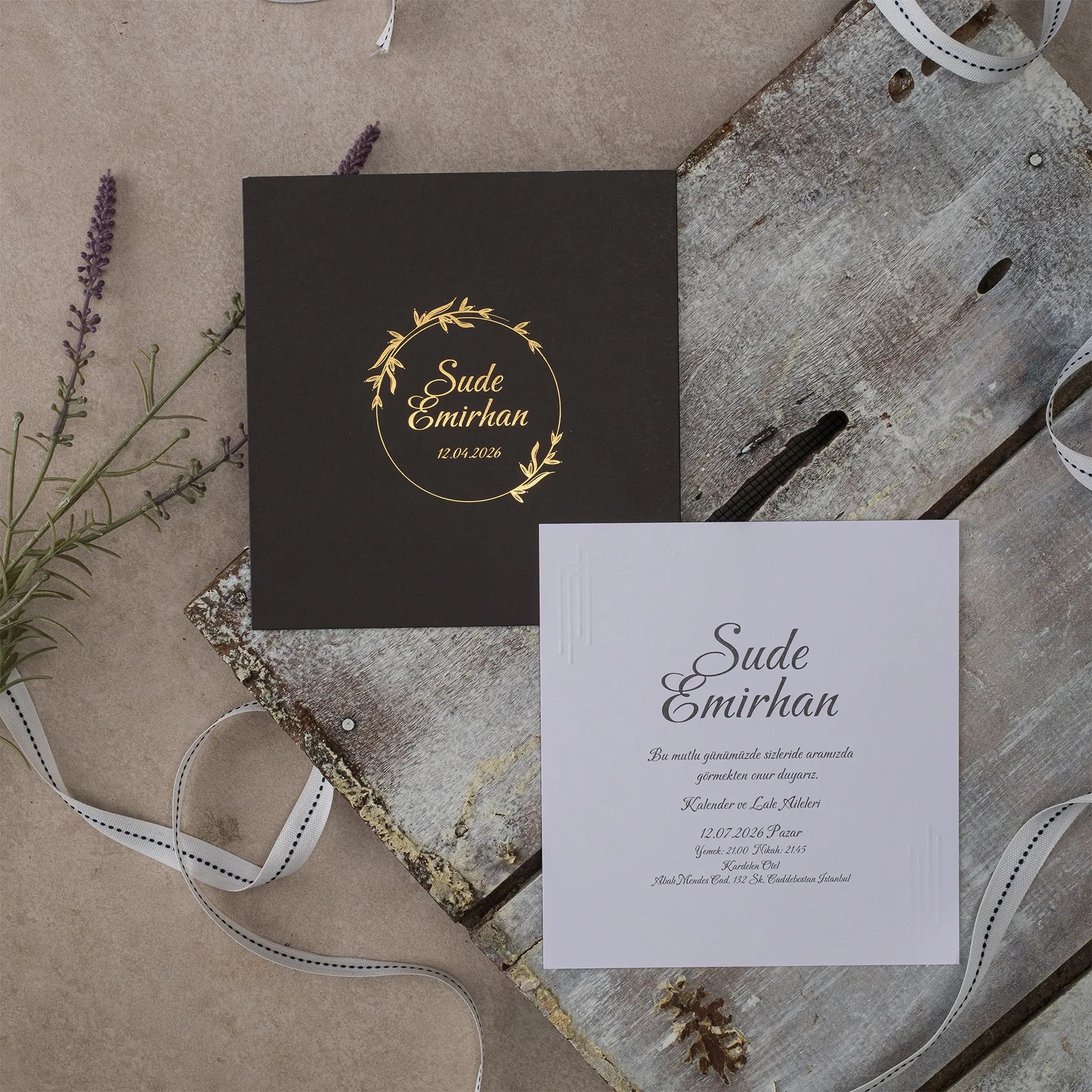 Ekopolen Davetiyesi 40337 - Ucuz düğün davetiyesi ₺29.00