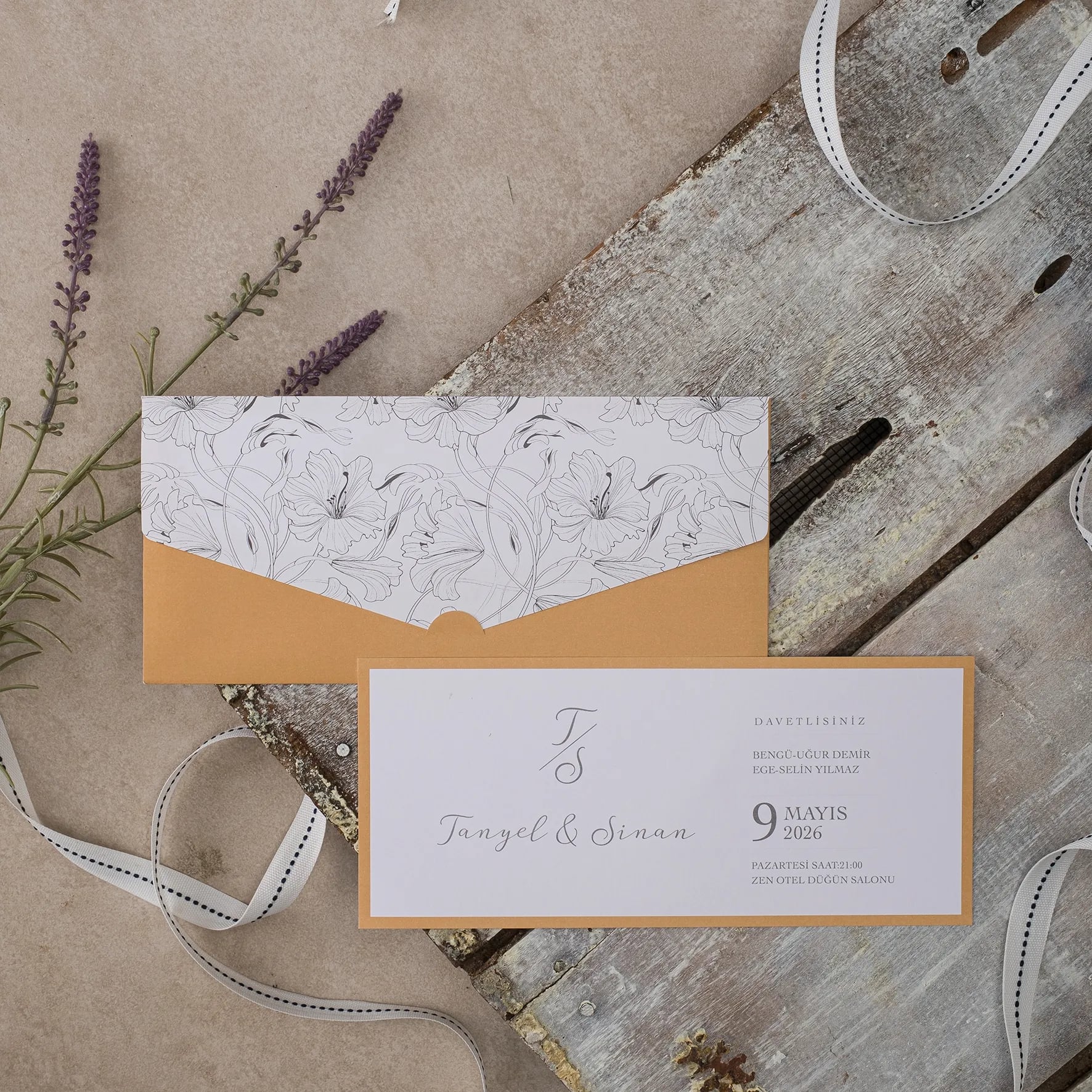 Ekopolen Davetiyesi 40338 - Ucuz düğün davetiyesi ₺13.00