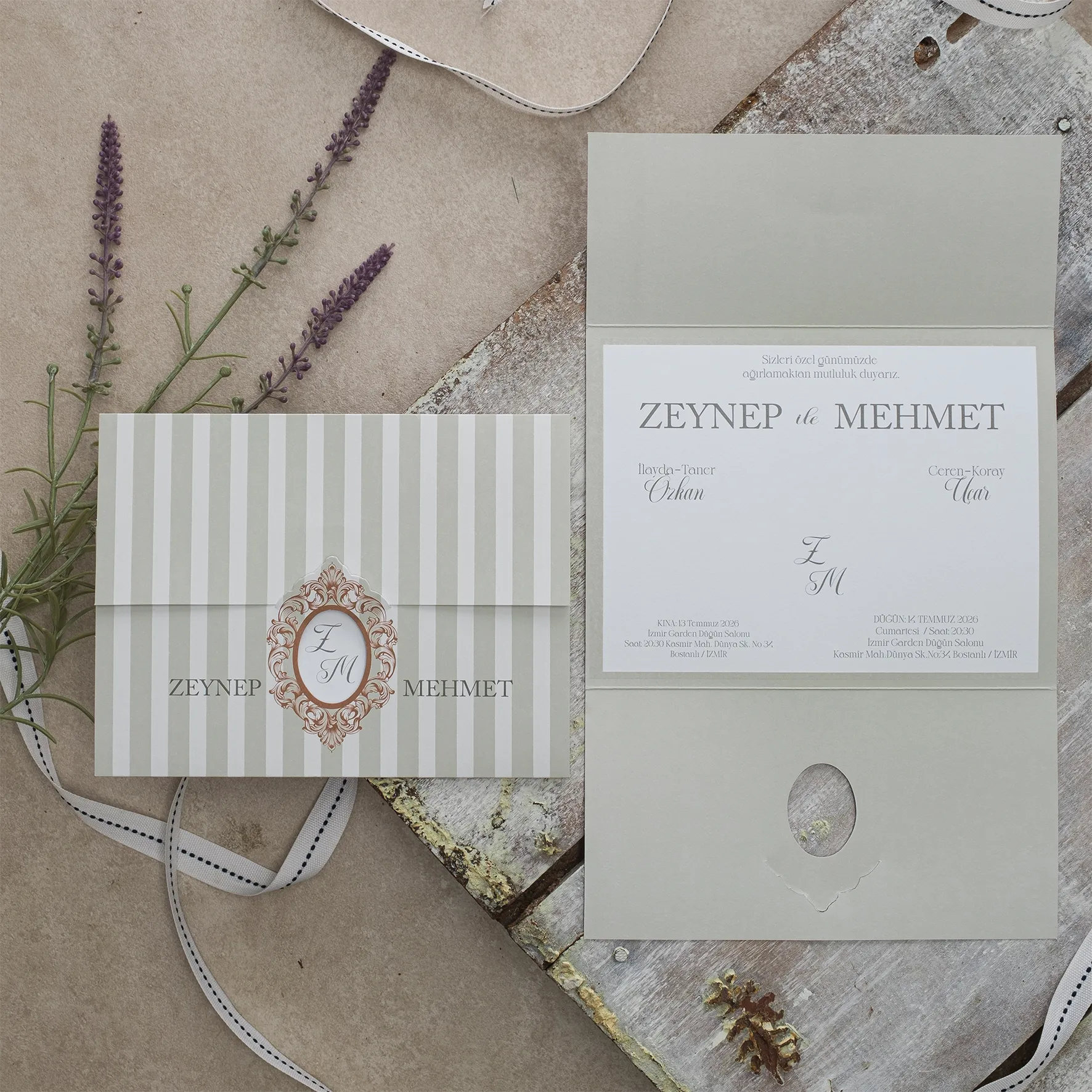 Ekopolen Davetiyesi 40339 - Ucuz düğün davetiyesi ₺12.20