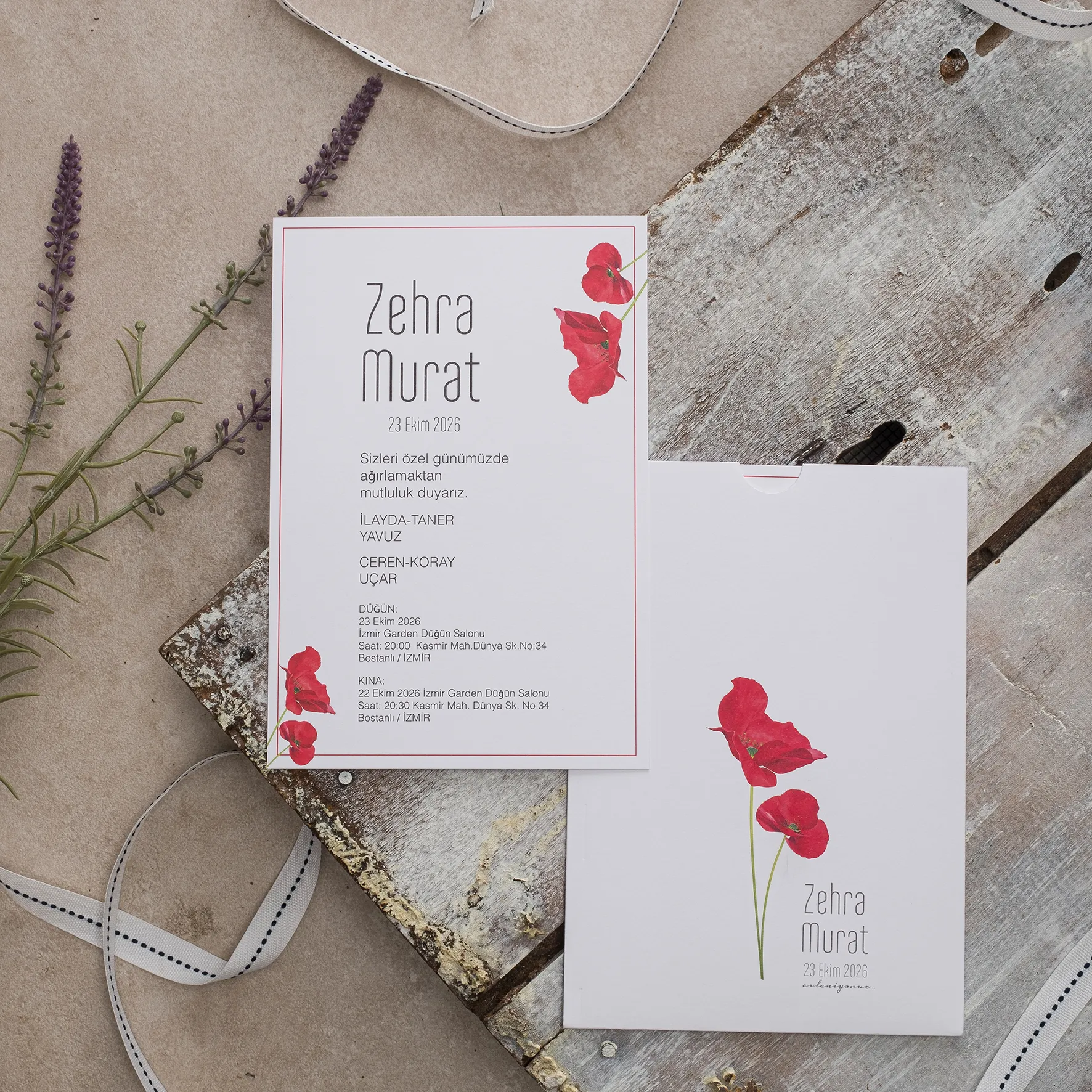 Ekopolen Davetiyesi 40345 - Ucuz düğün davetiyesi ₺13.60