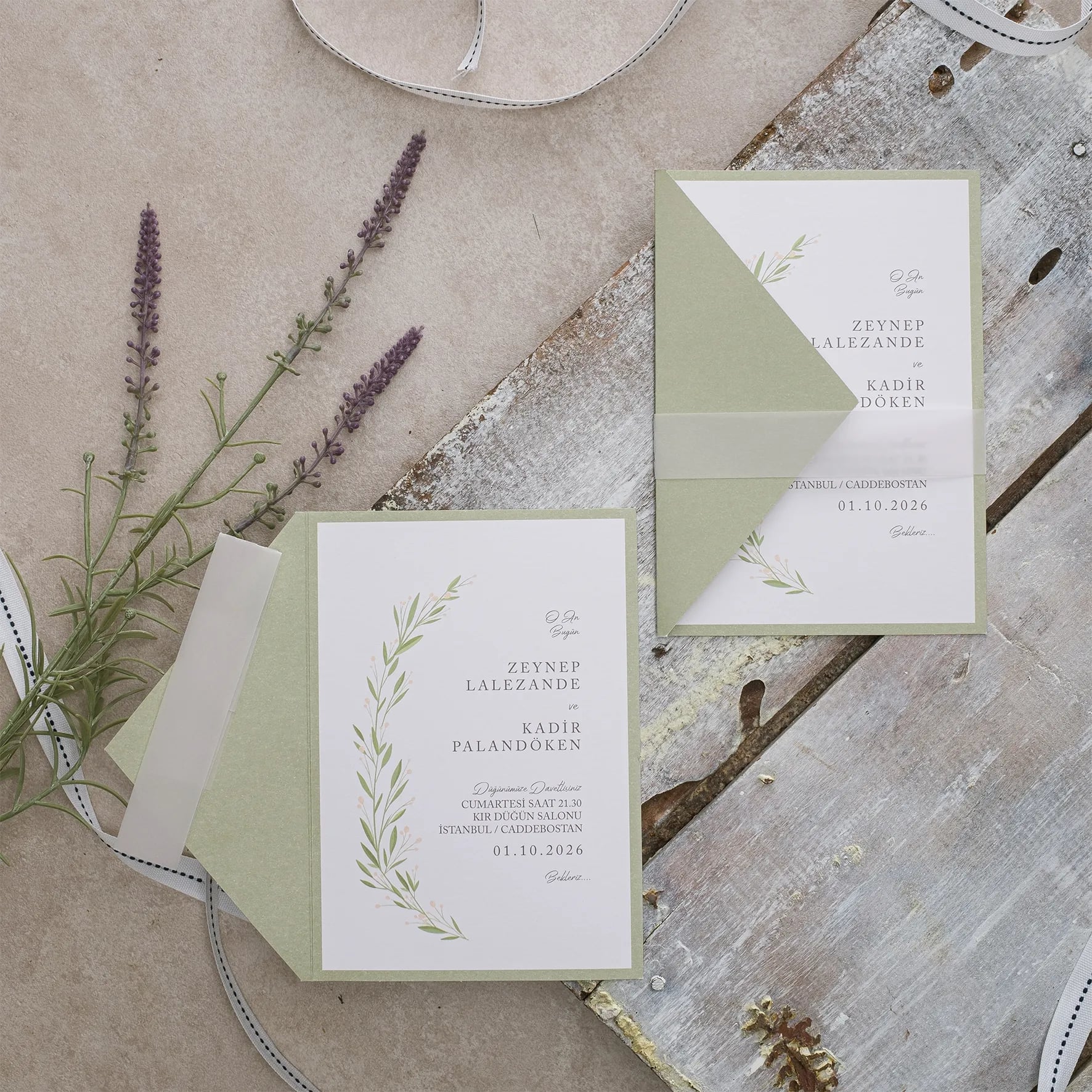 Ekopolen Davetiyesi 40358 - Ucuz düğün davetiyesi ₺12.25