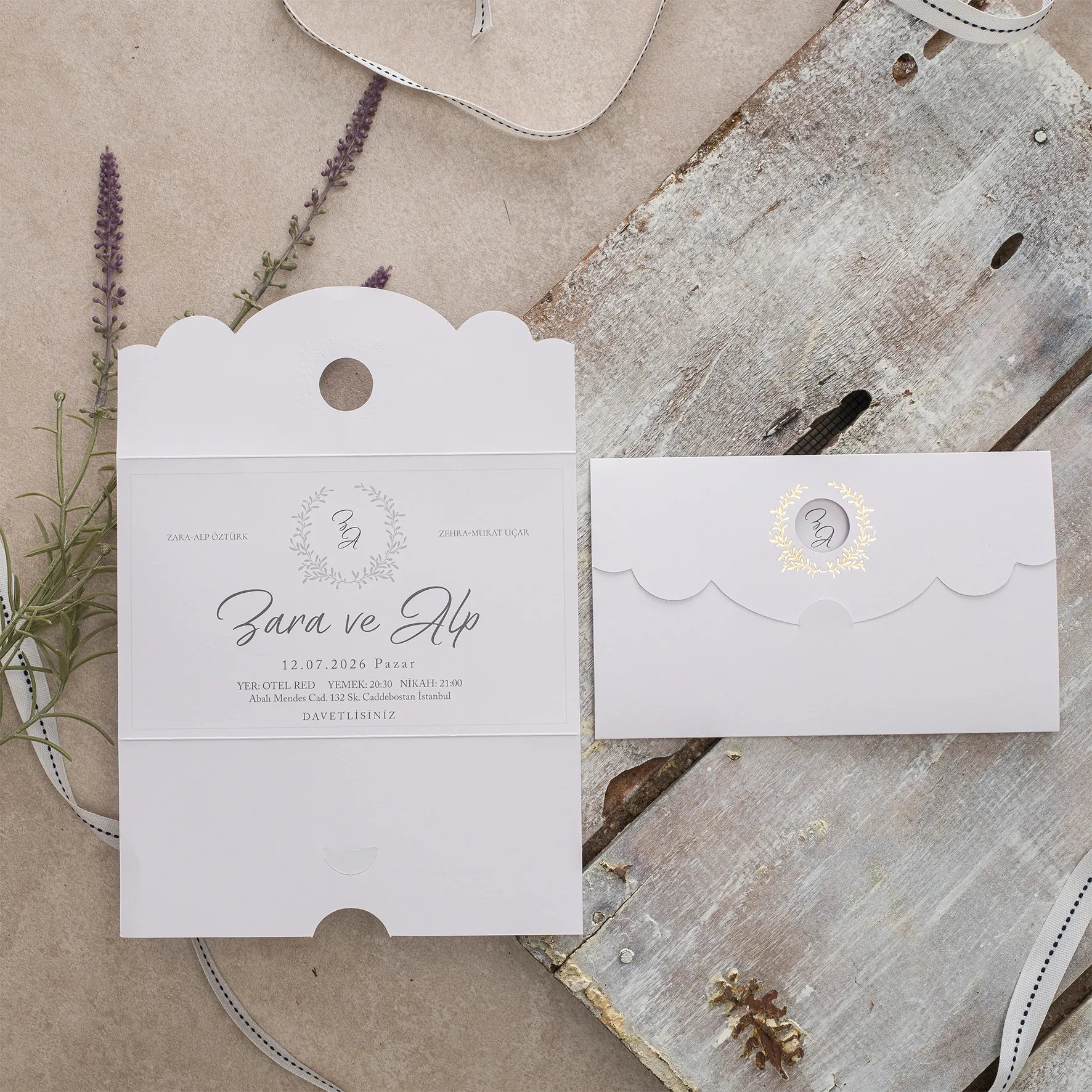 Ekopolen Davetiyesi 40359 - Ucuz düğün davetiyesi ₺12.25