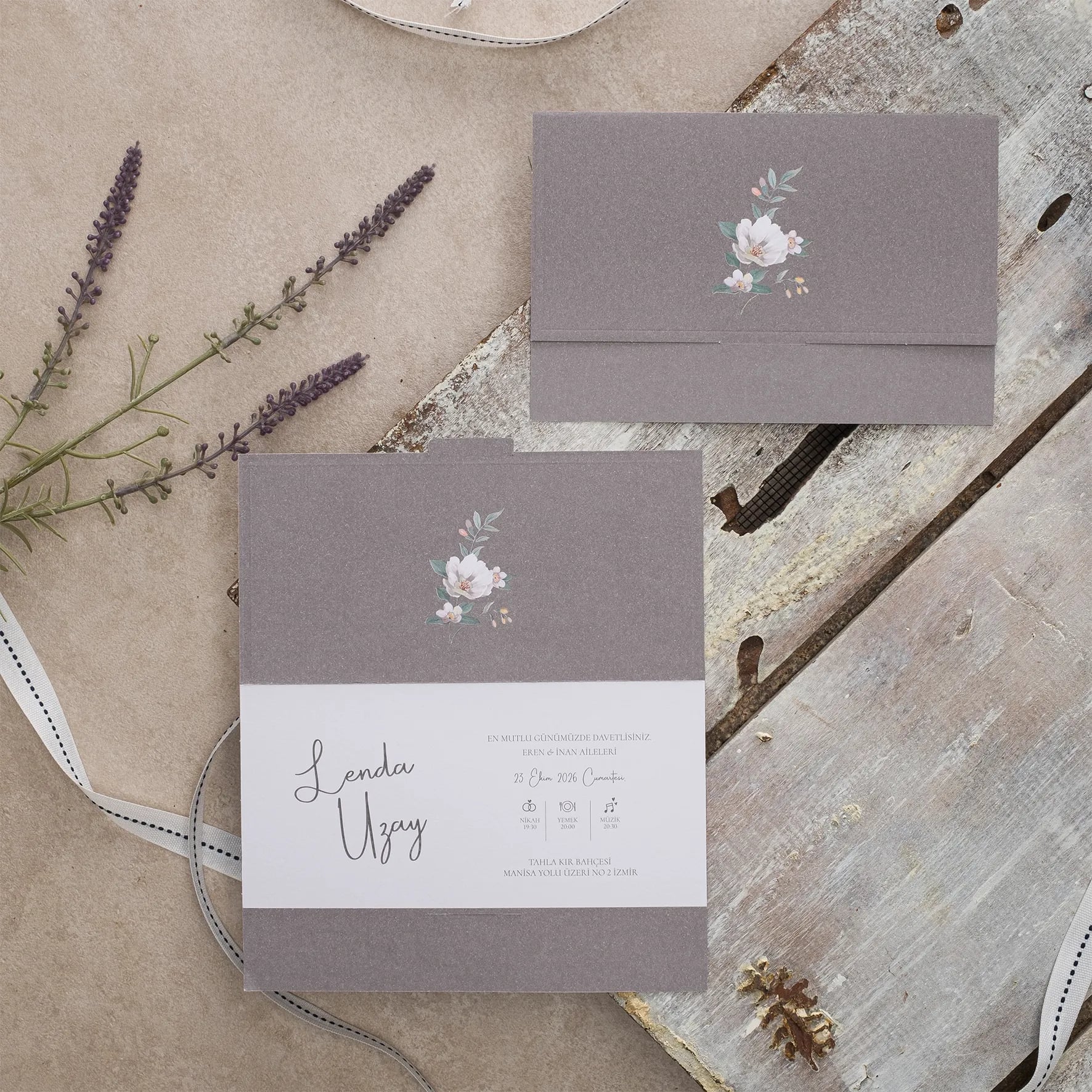 Ekopolen Davetiyesi 40363 - Ucuz düğün davetiyesi ₺11.75