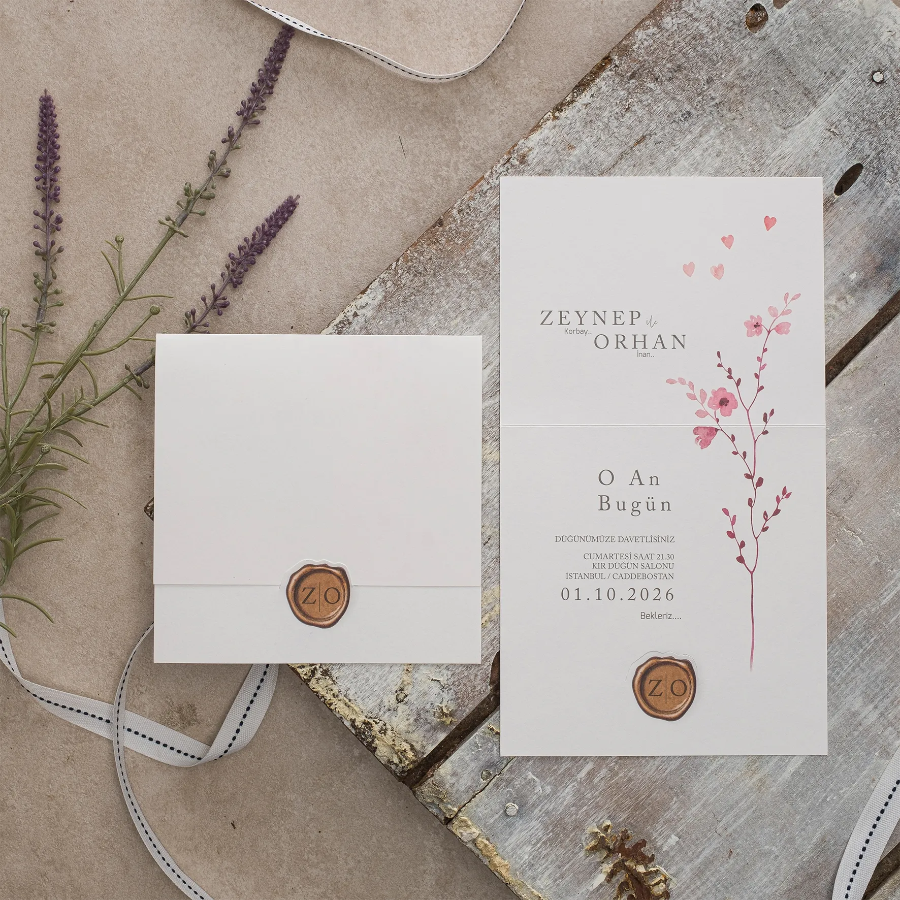 Ekopolen Davetiyesi 40364 - Ucuz düğün davetiyesi ₺11.50