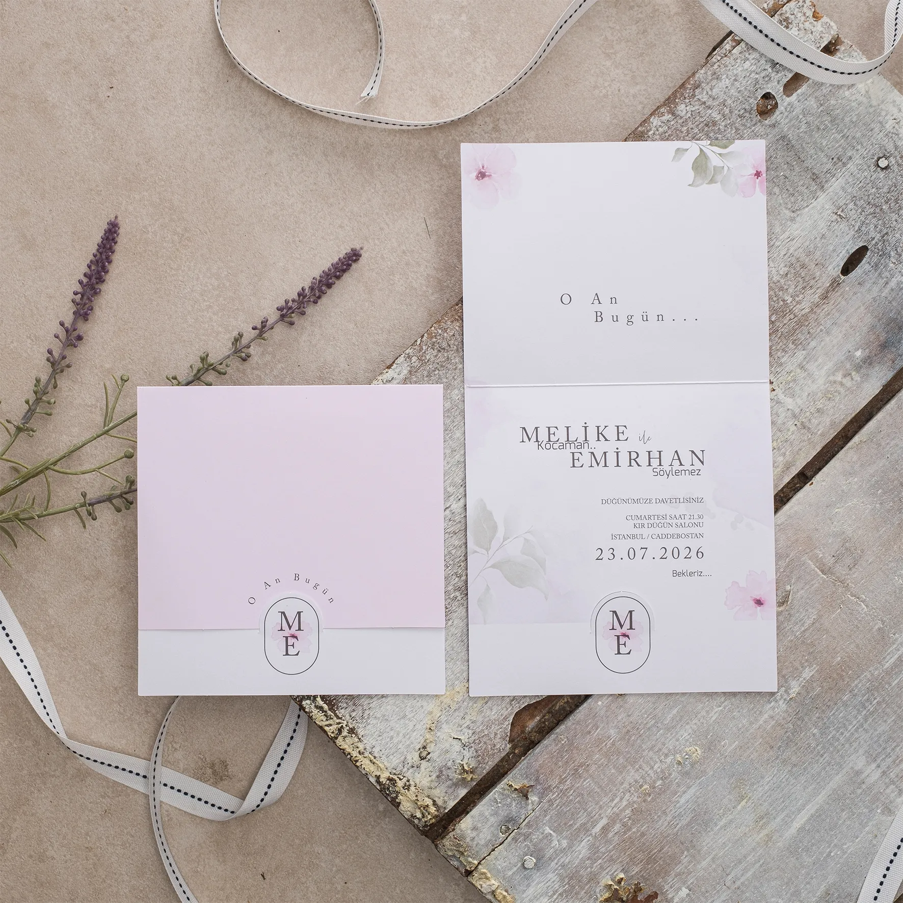 Ekopolen Davetiyesi 40367 - Ucuz düğün davetiyesi ₺11.50