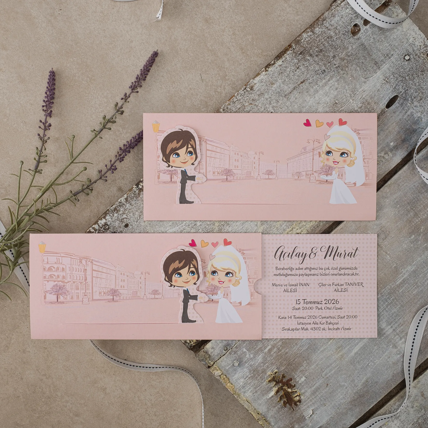 Ekopolen Davetiyesi 40369 - Ucuz düğün davetiyesi ₺12.75