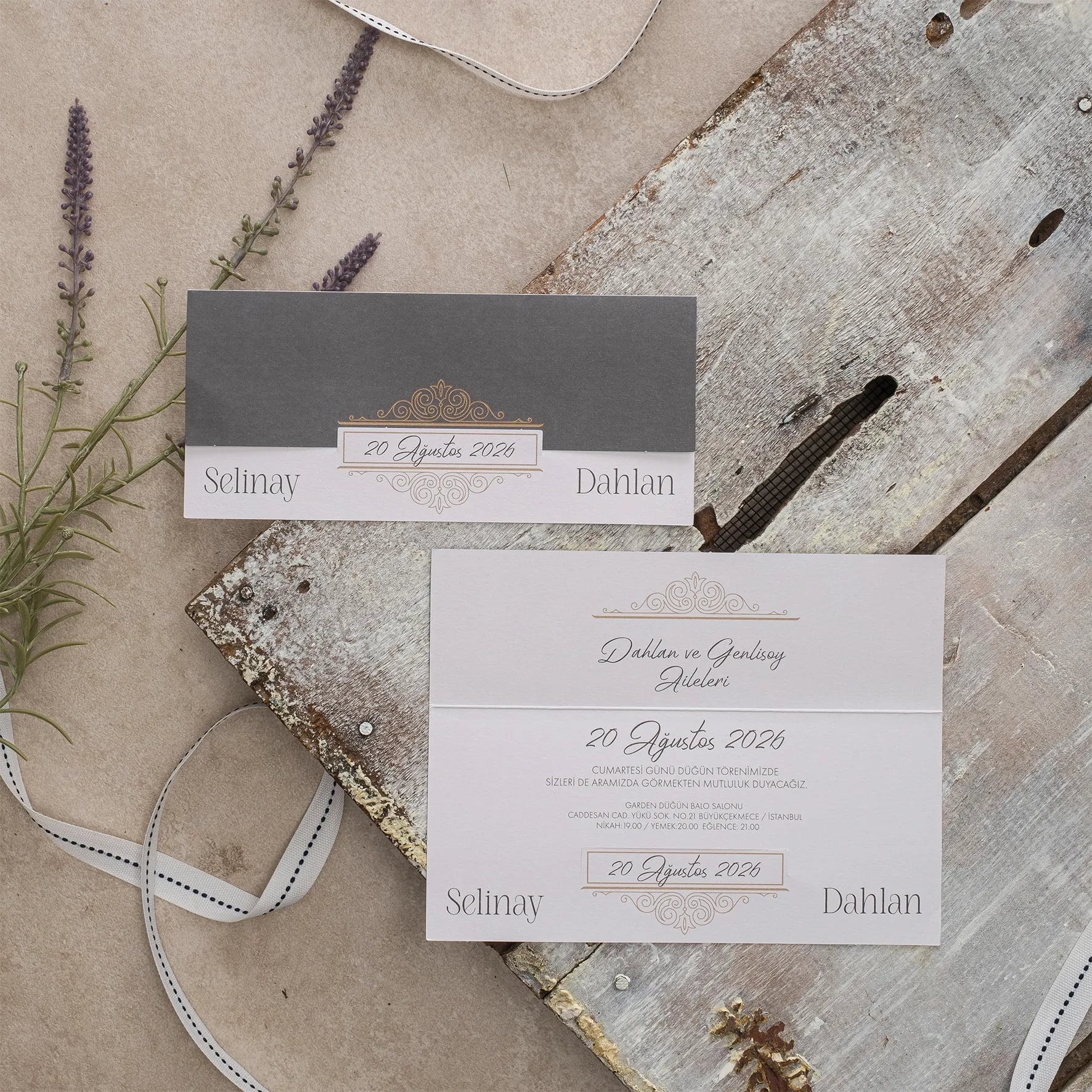 Ekopolen Davetiyesi 40373 - Ucuz düğün davetiyesi ₺11.40