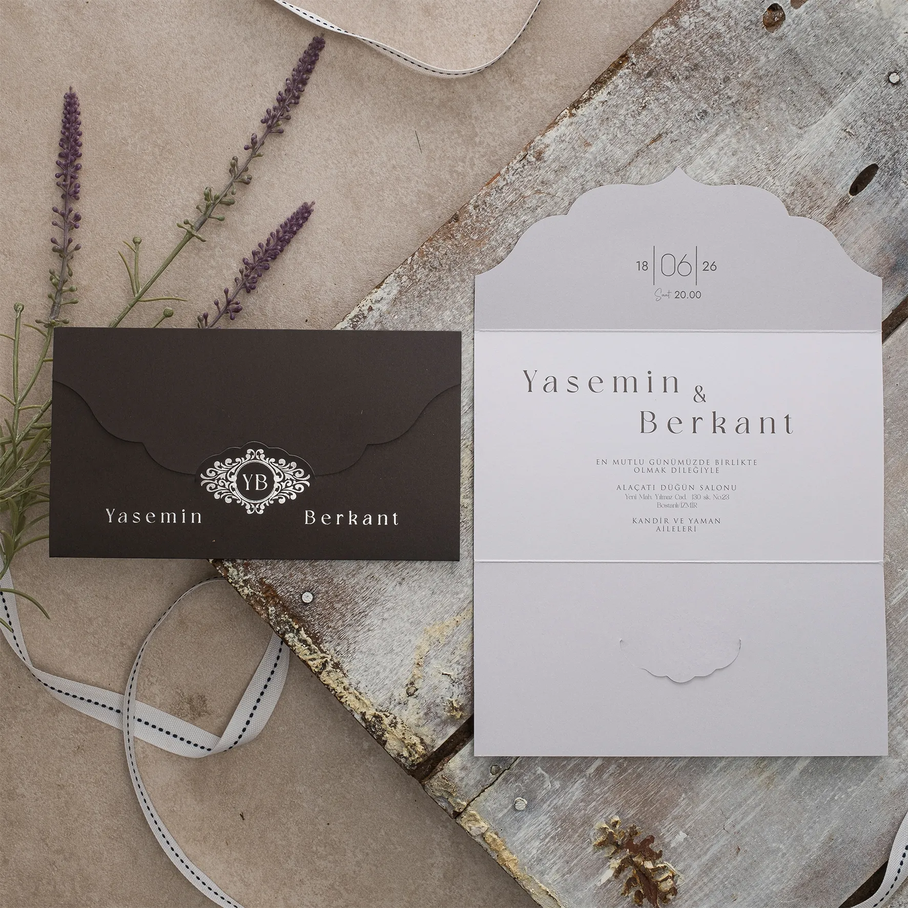 Ekopolen Davetiyesi 40375 - Ucuz düğün davetiyesi ₺12.00