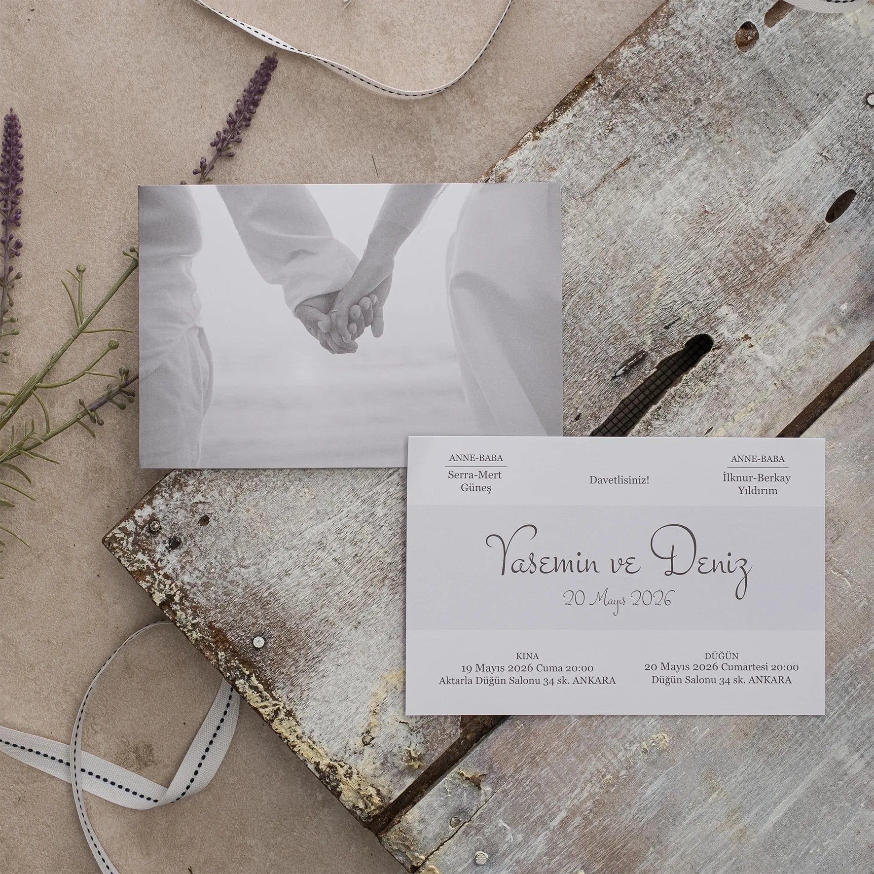 Ekopolen Davetiyesi 40376 - Ucuz düğün davetiyesi ₺13.10