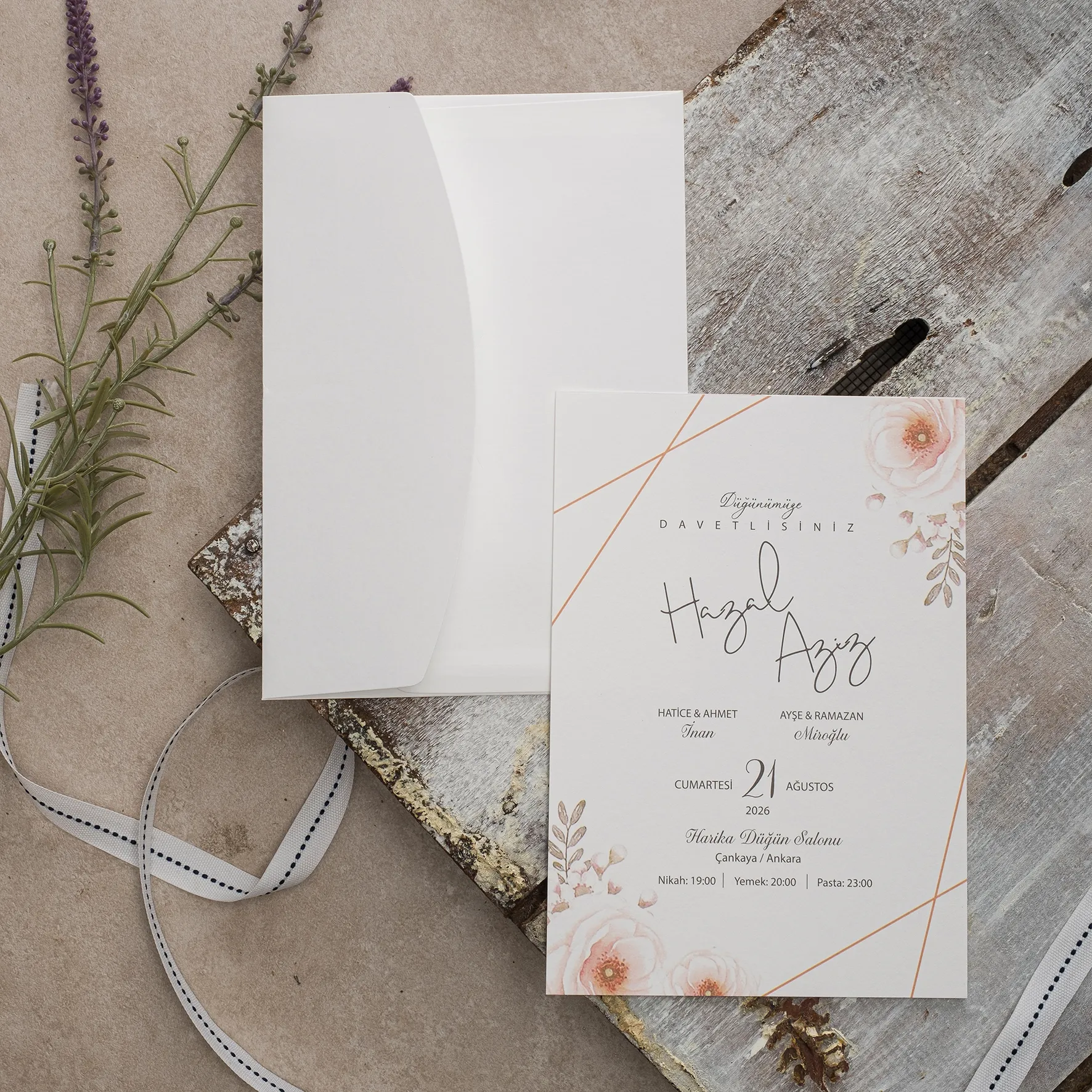 Ekopolen Davetiyesi 40381 - Ucuz düğün davetiyesi ₺12.50