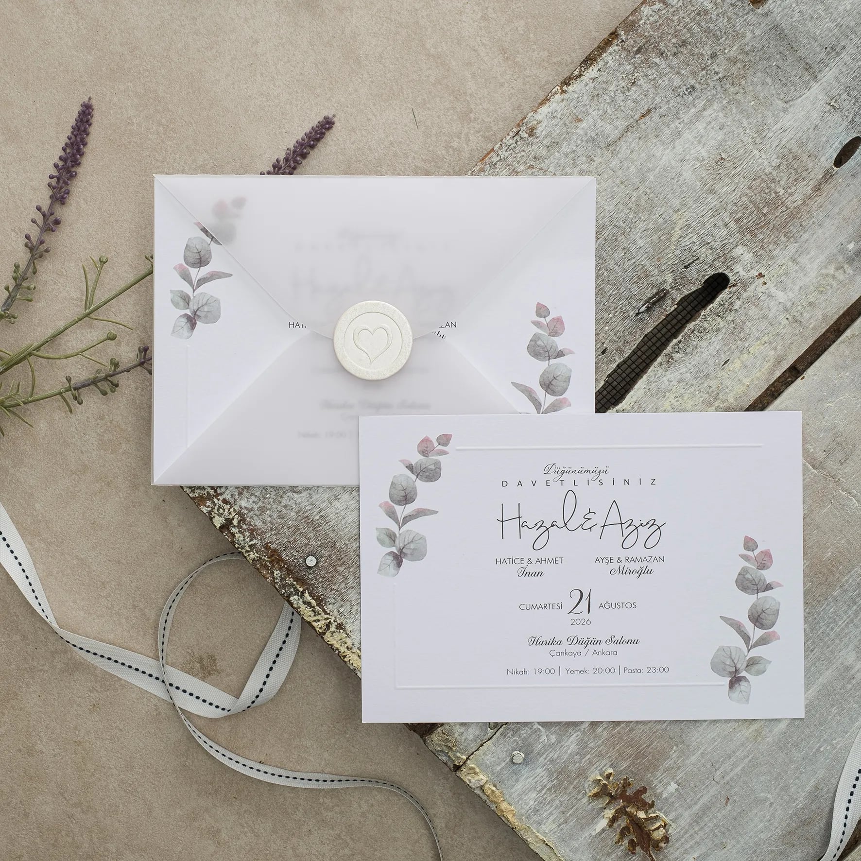 Ekopolen Davetiyesi 40385 - Ucuz düğün davetiyesi ₺16.40