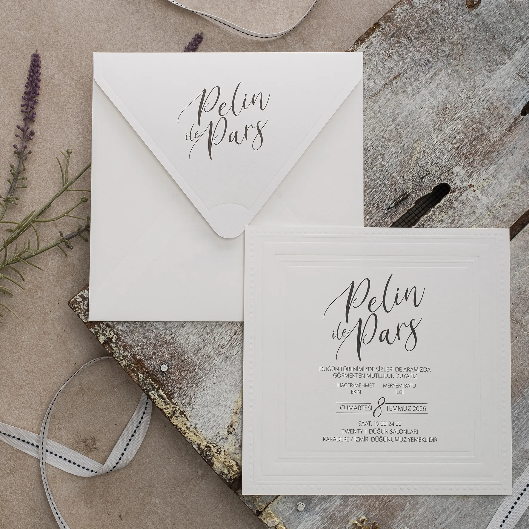 Ekopolen Davetiyesi 40387 - Ucuz düğün davetiyesi ₺13.90