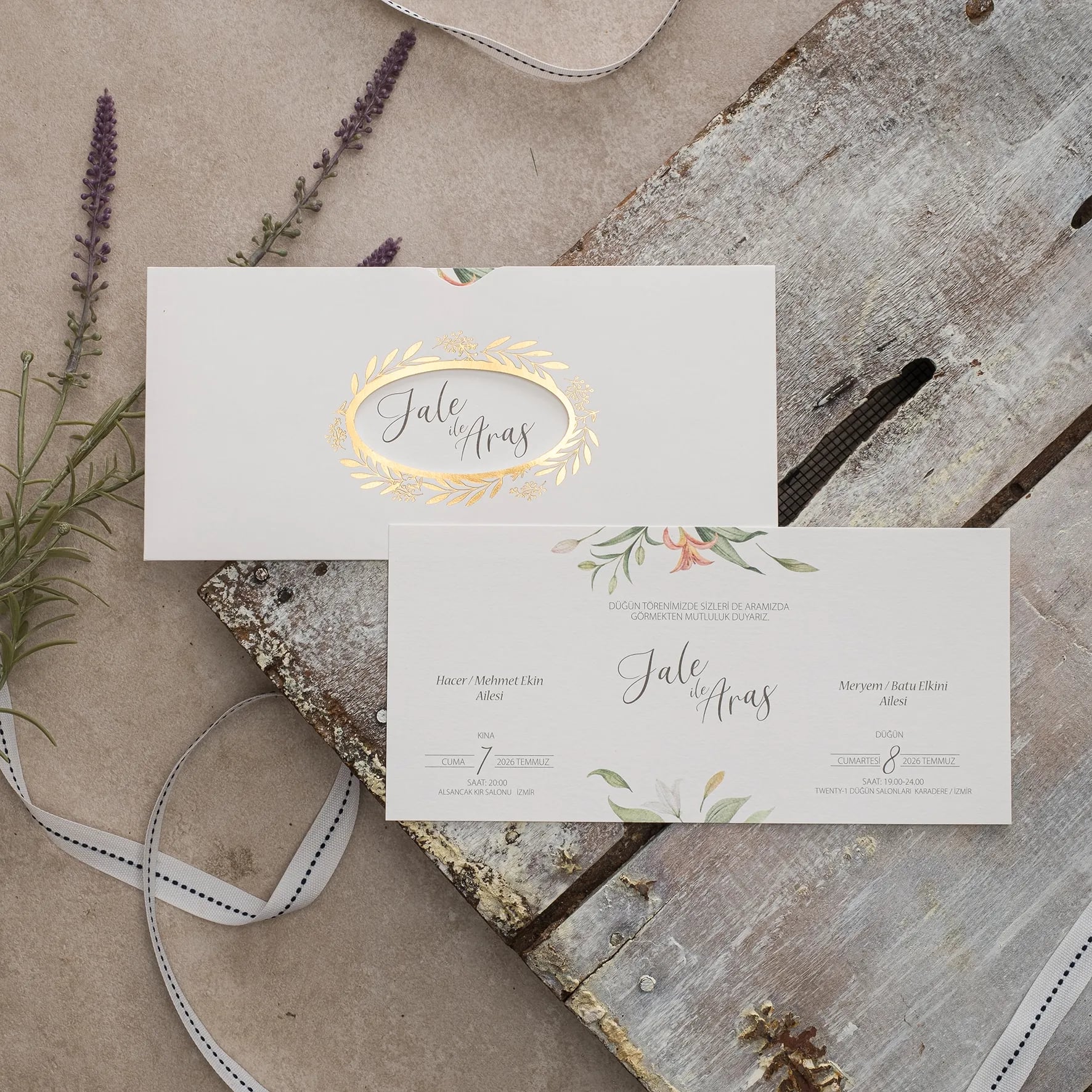 Ekopolen Davetiyesi 40389 - Ucuz düğün davetiyesi ₺13.30