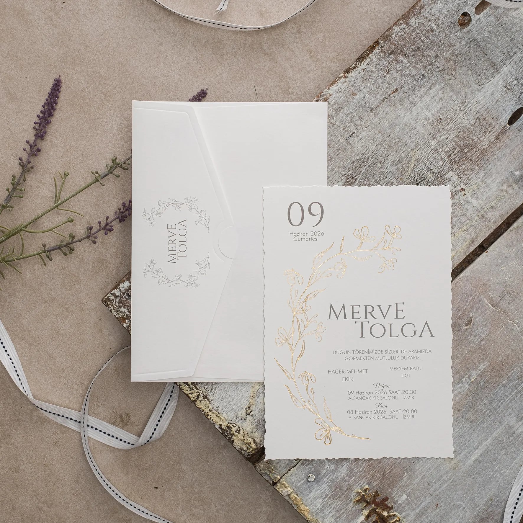 Ekopolen Davetiyesi 40390 - Ucuz düğün davetiyesi ₺13.75