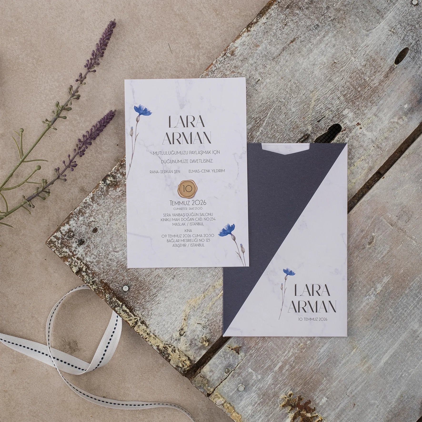 Ekopolen Davetiyesi 40391 - Ucuz düğün davetiyesi ₺12.00