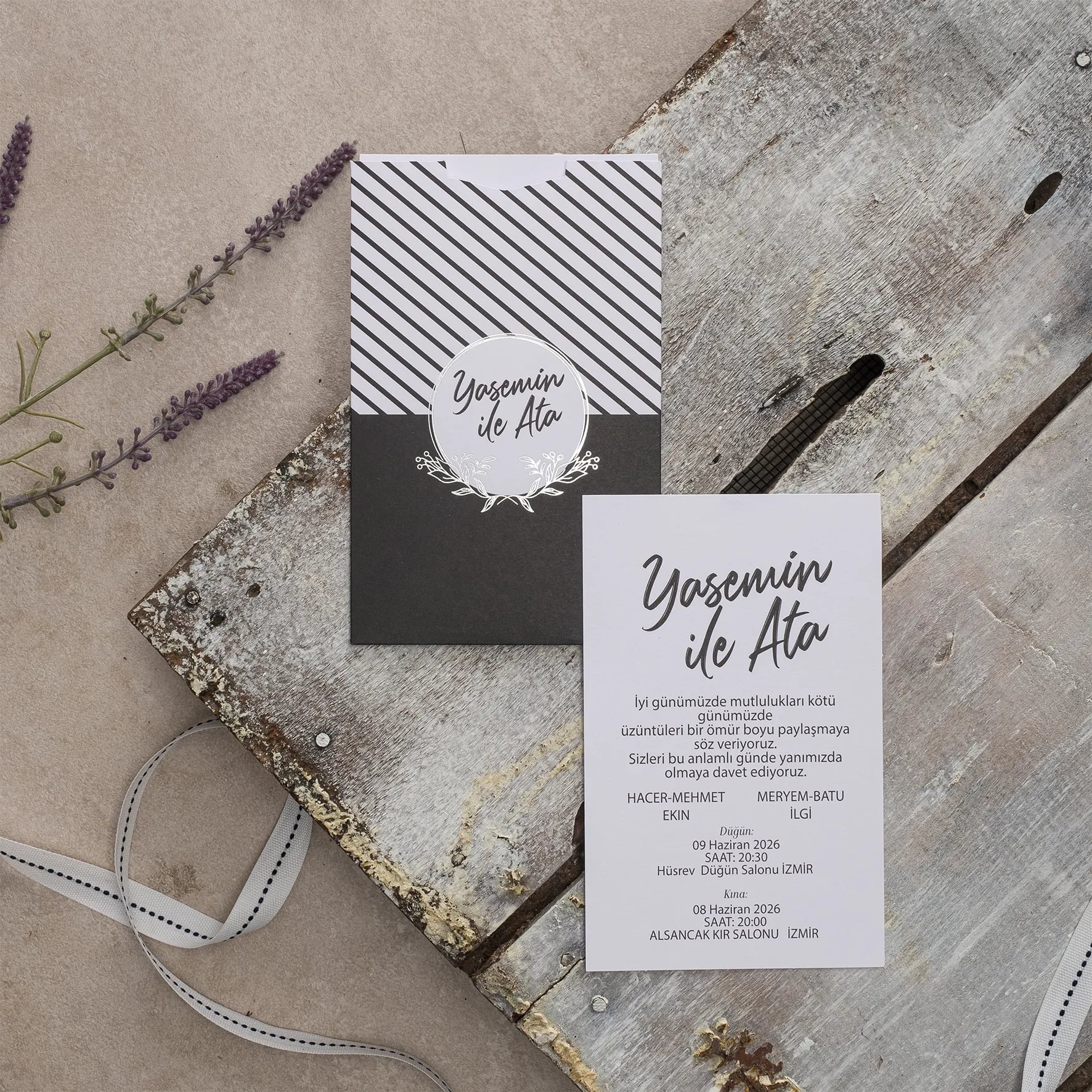 Ekopolen Davetiyesi 40393 - Ucuz düğün davetiyesi ₺12.30