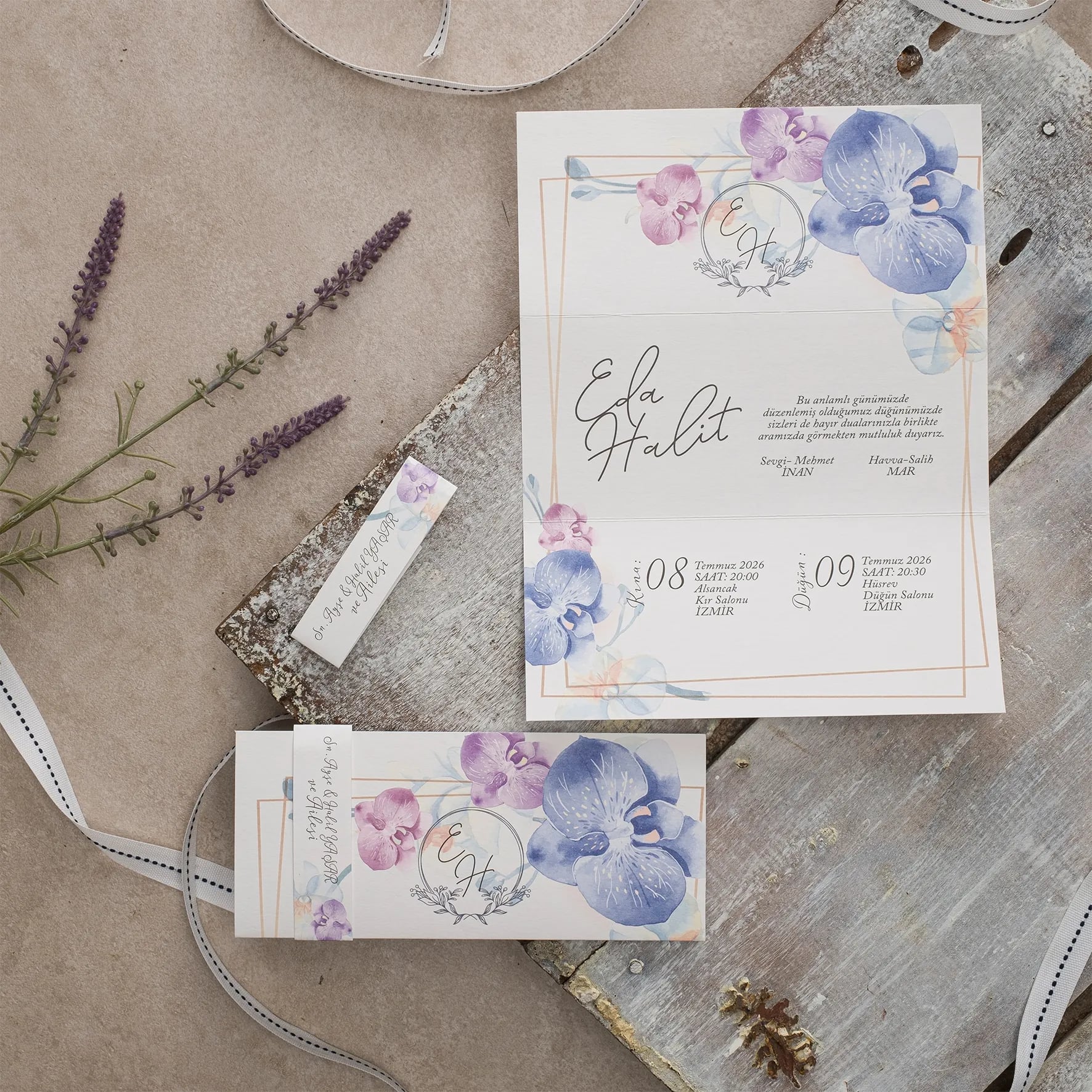 Ekopolen Davetiyesi 40396 - Ucuz düğün davetiyesi ₺11.75