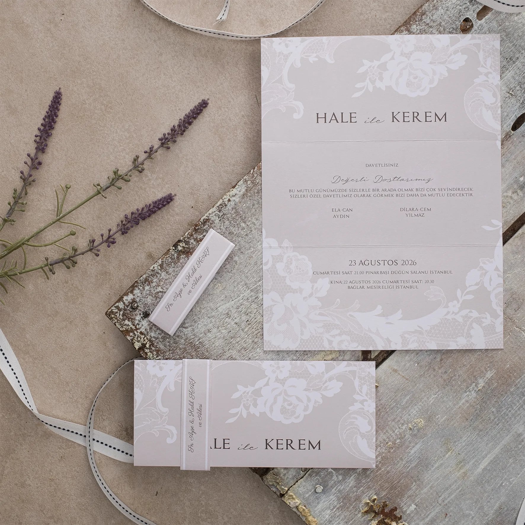 Ekopolen Davetiyesi 40398 - Ucuz düğün davetiyesi ₺11.75