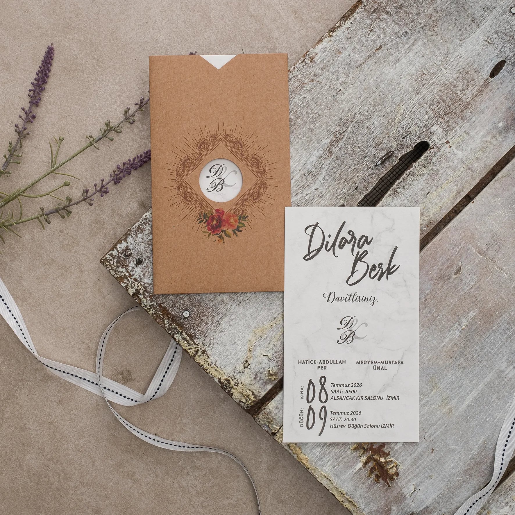 Ekopolen Davetiyesi 40400 - Ucuz düğün davetiyesi ₺12.30