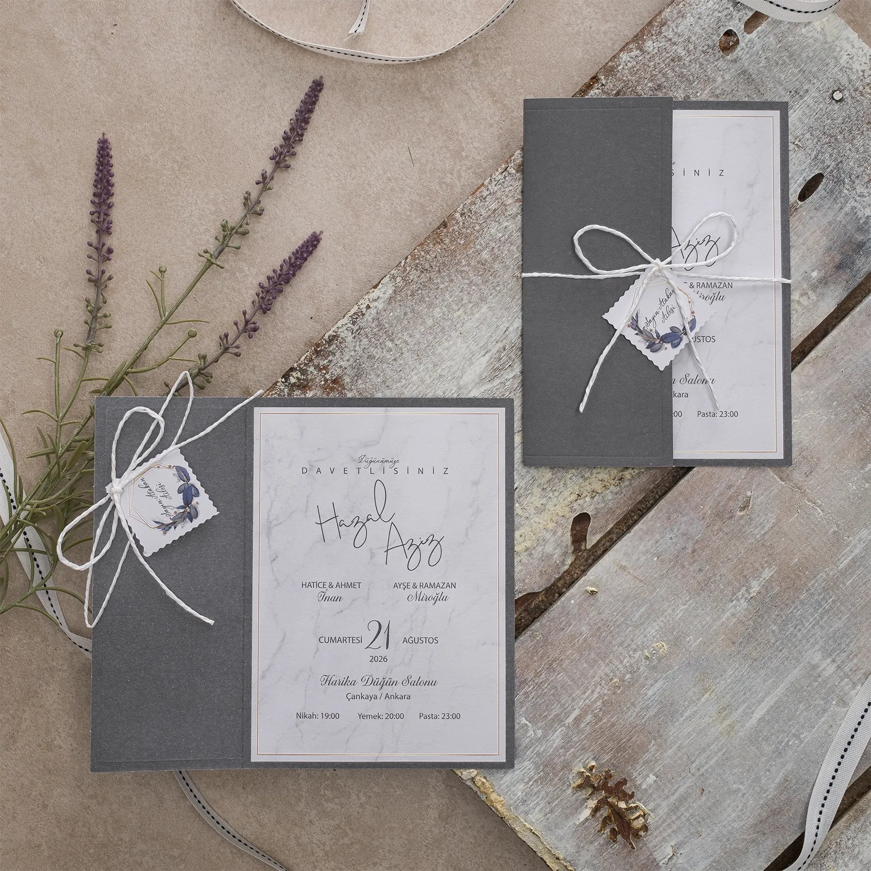 Ekopolen Davetiyesi 40401 - Ucuz düğün davetiyesi ₺12.00