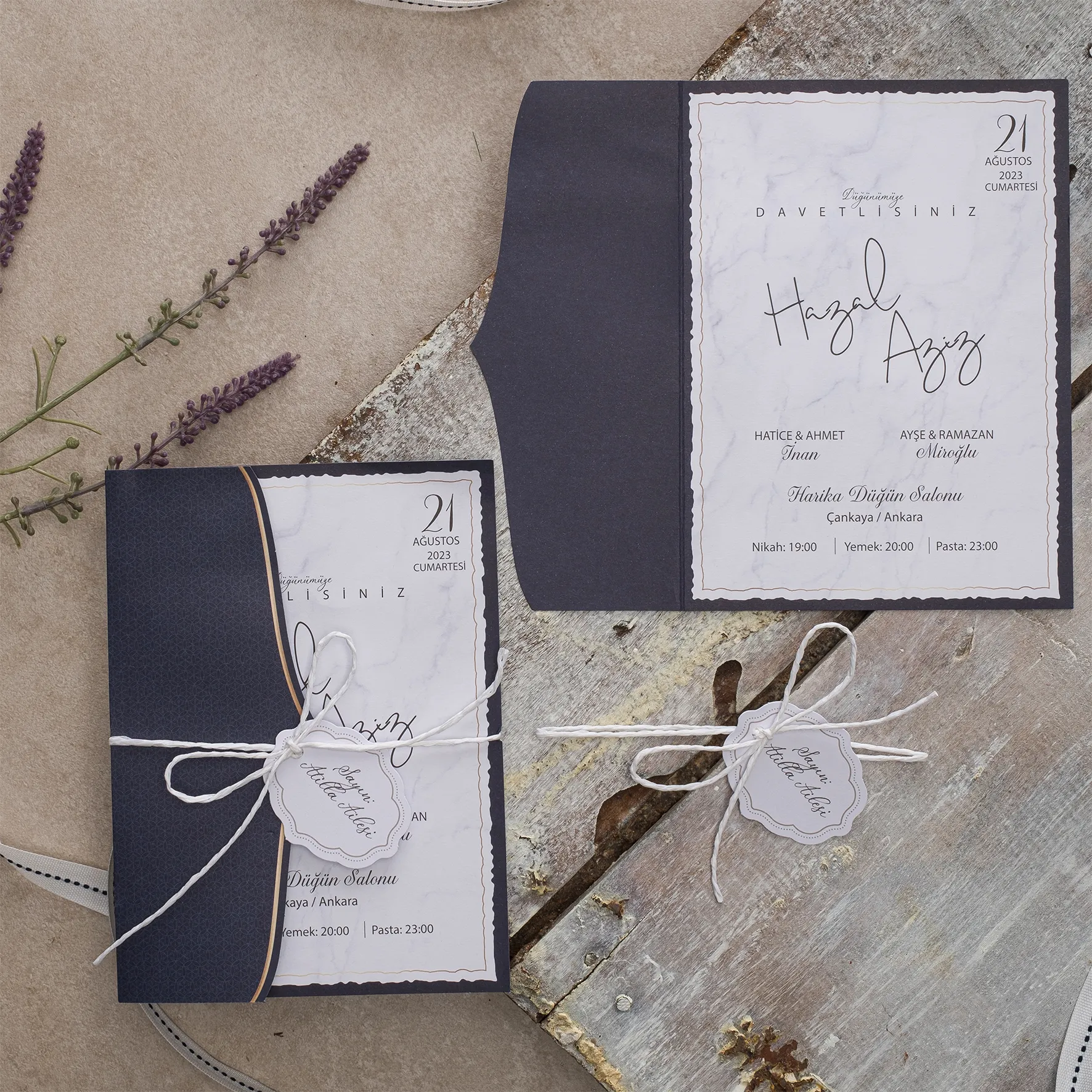 Ekopolen Davetiyesi 40402 - Ucuz düğün davetiyesi ₺12.00