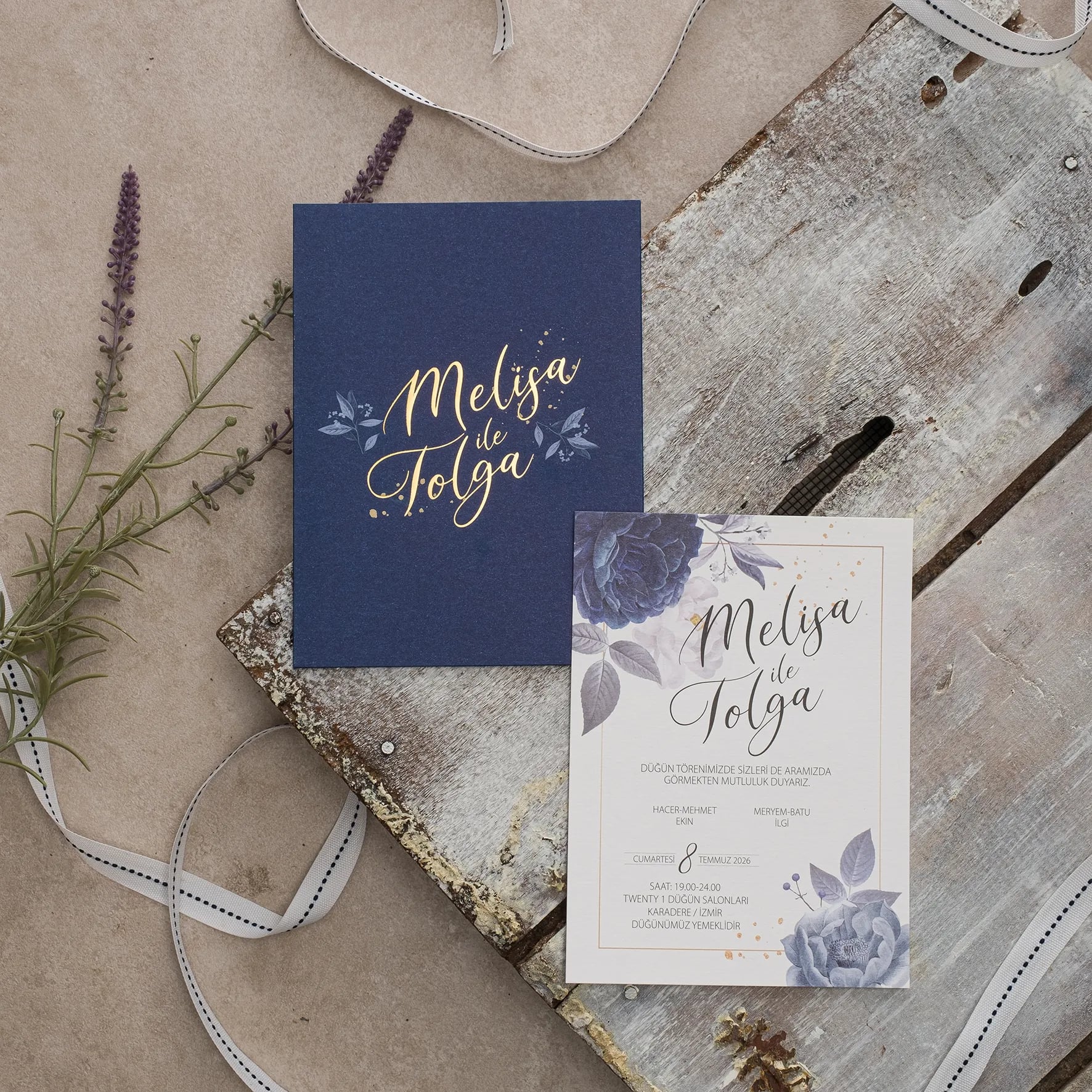 Ekopolen Davetiyesi 40403 - Ucuz düğün davetiyesi ₺28.25