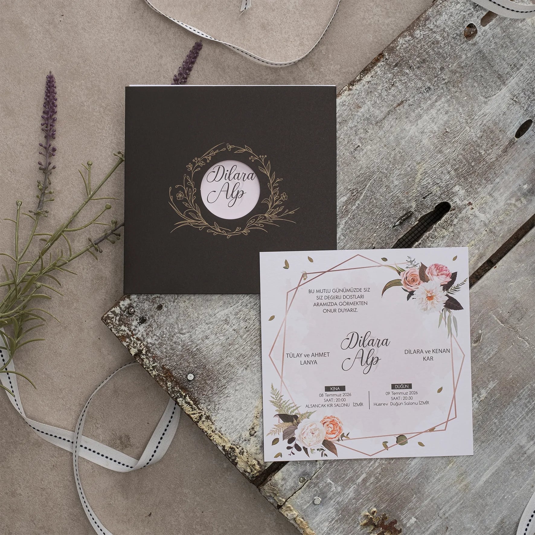 Ekopolen Davetiyesi 40405 - Ucuz düğün davetiyesi ₺12.75