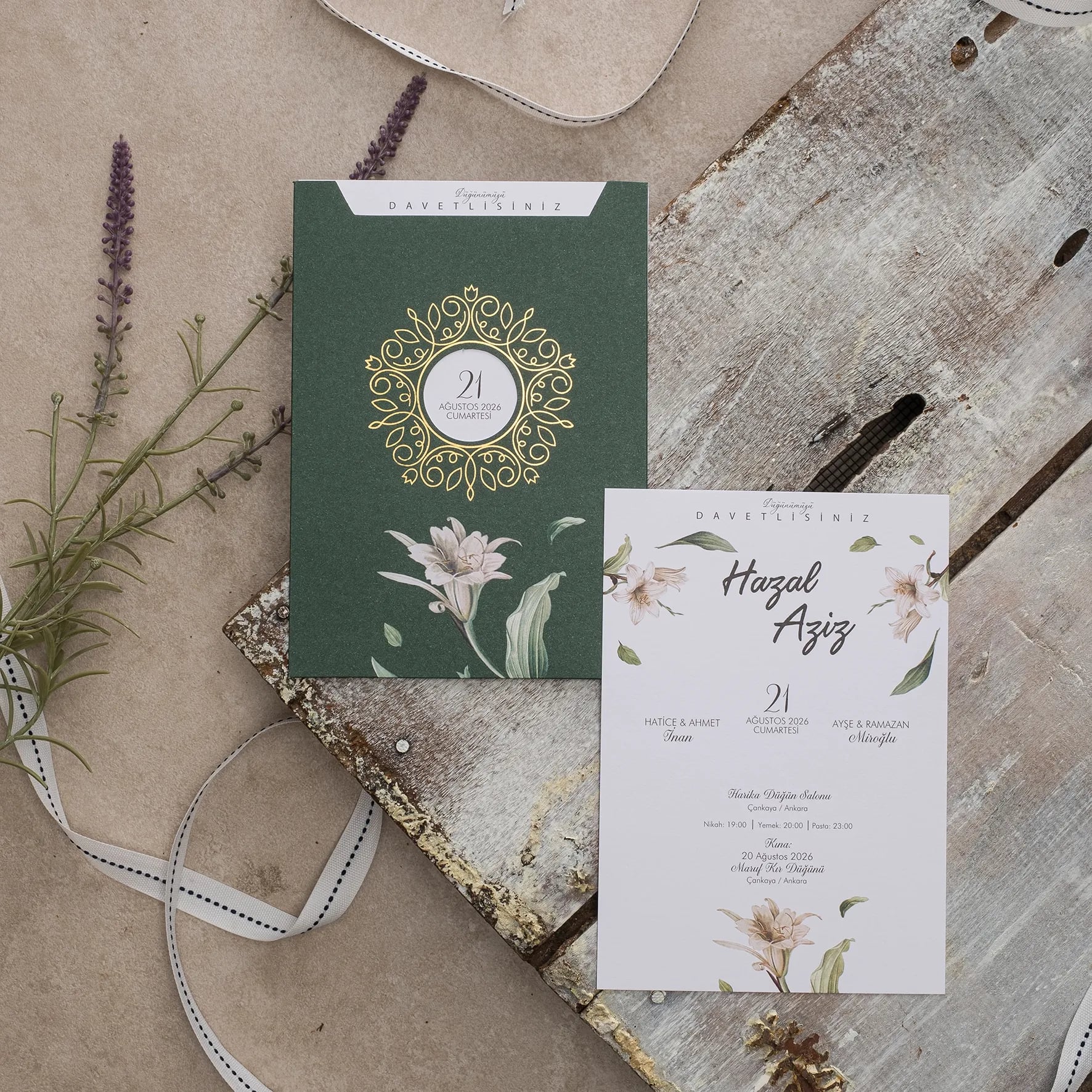 Ekopolen Davetiyesi 40409 - Ucuz düğün davetiyesi ₺14.00