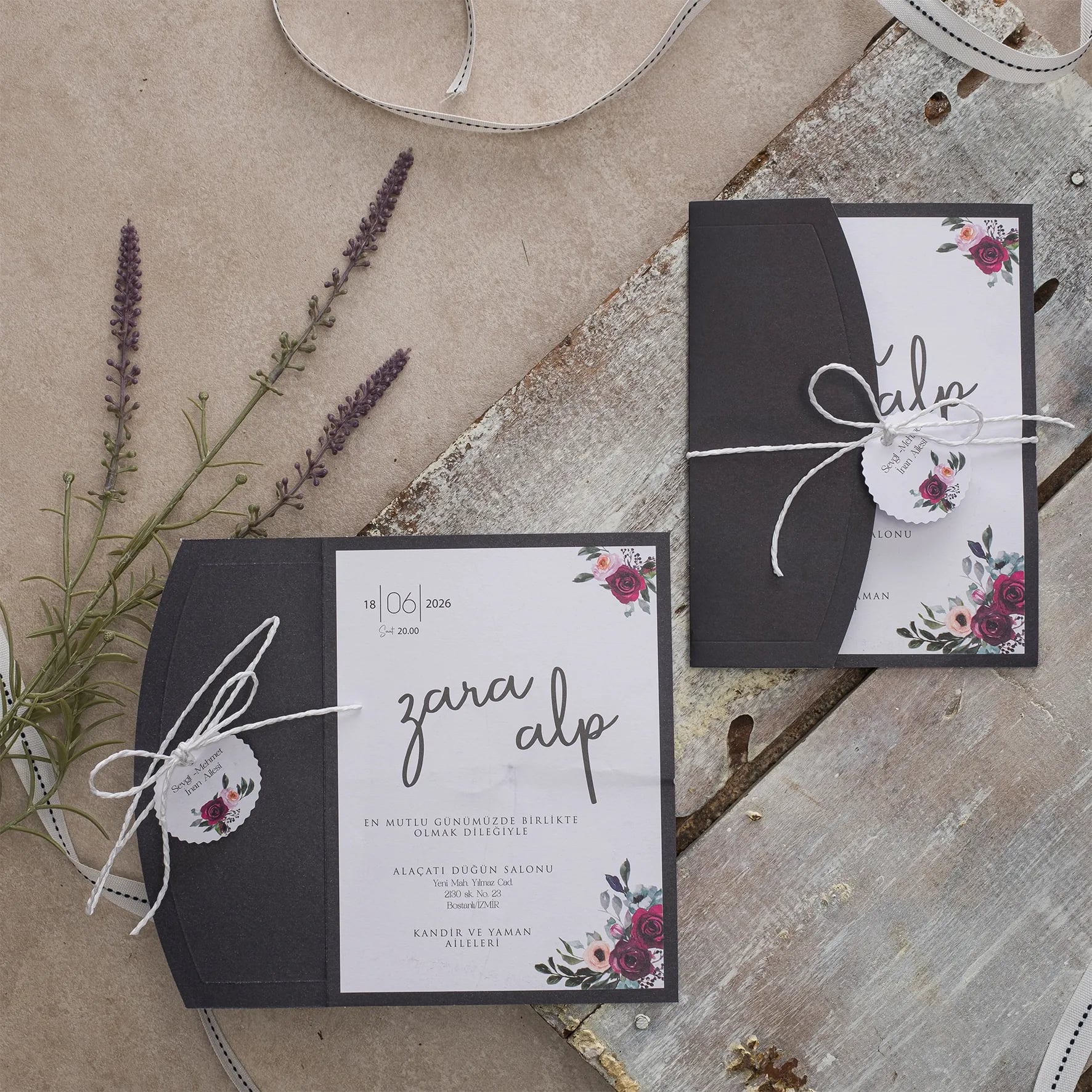 Ekopolen Davetiyesi 40410 - Ucuz düğün davetiyesi ₺12.00