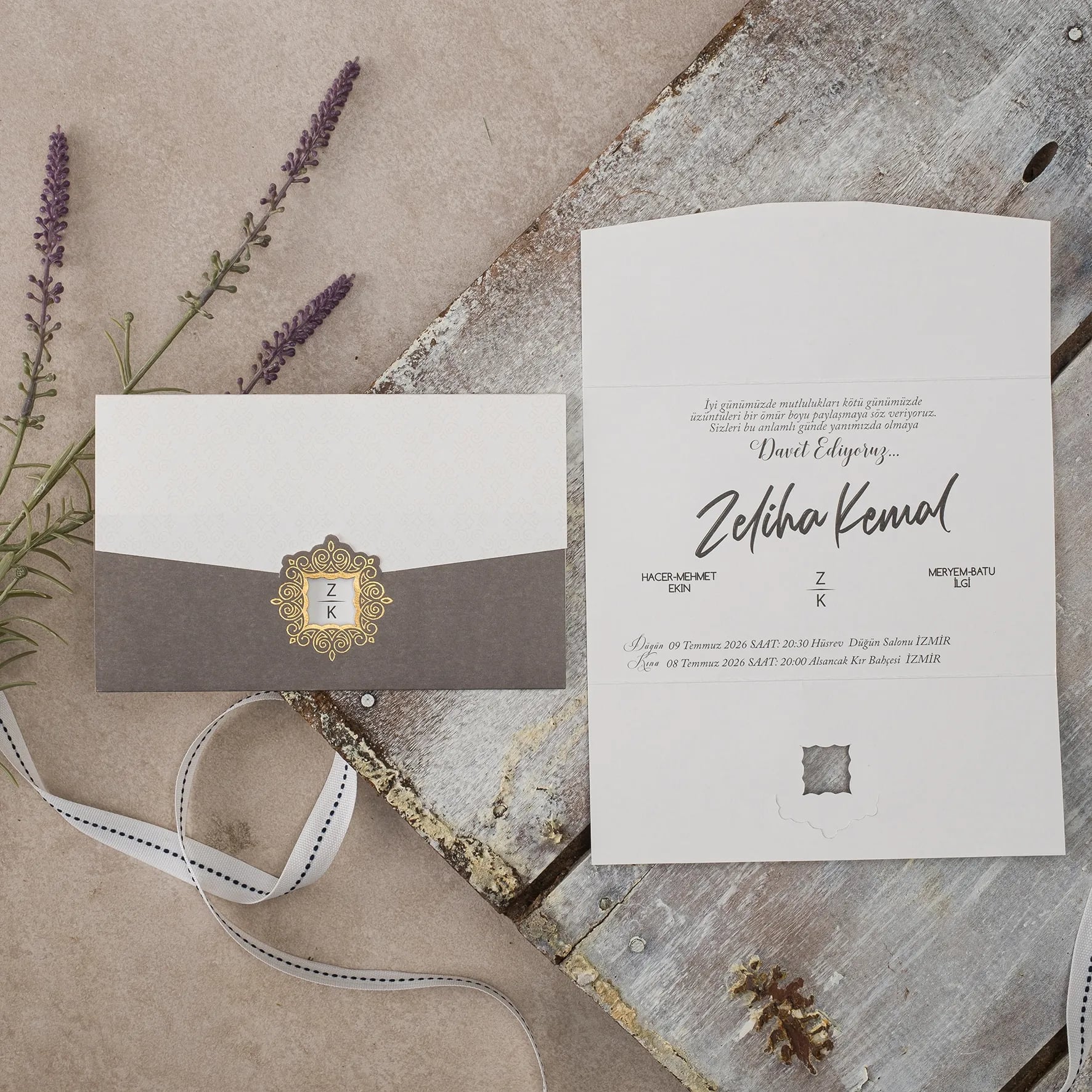 Ekopolen Davetiyesi 40412 - Ucuz düğün davetiyesi ₺11.90