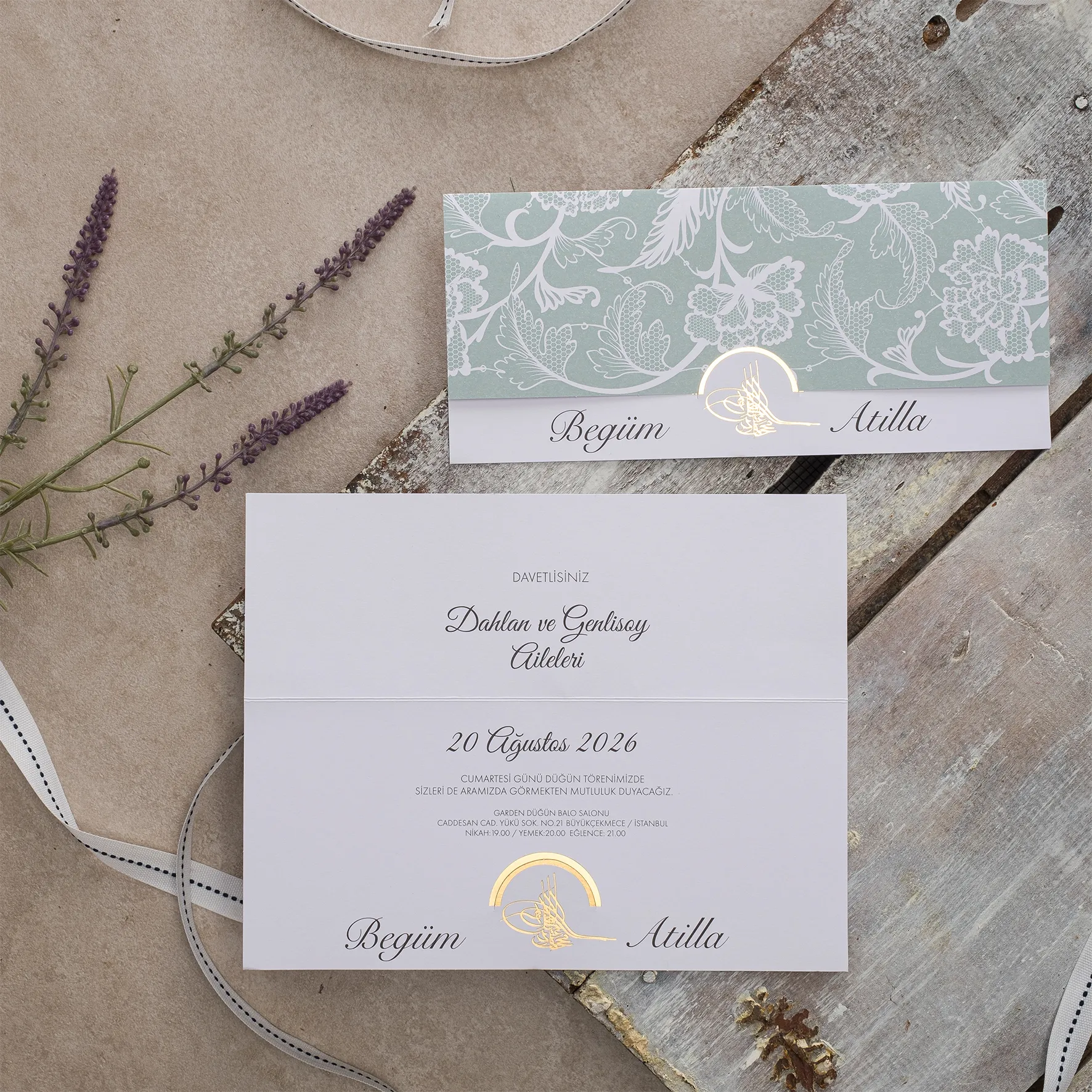 Ekopolen Davetiyesi 40413 - Ucuz düğün davetiyesi ₺12.00