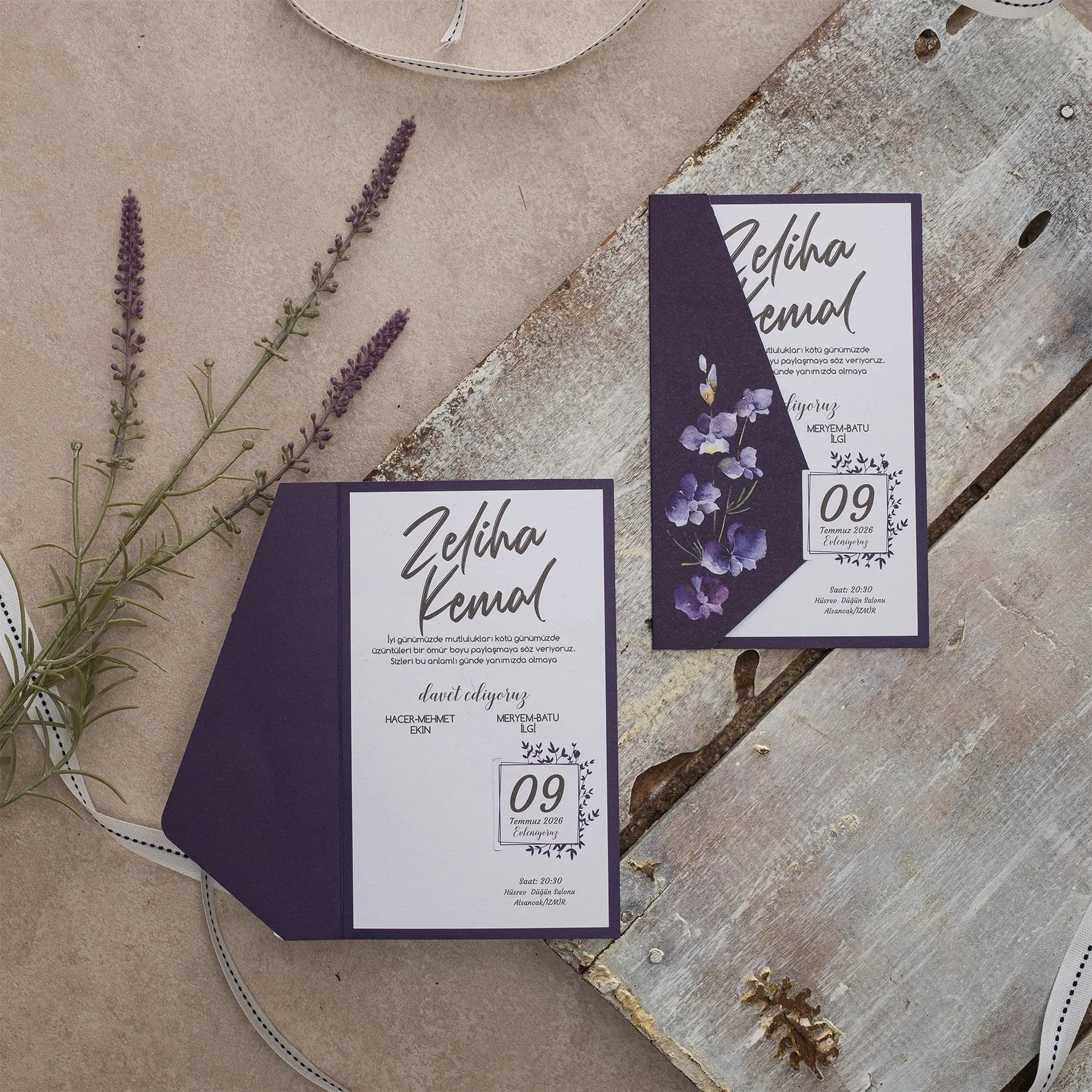 Ekopolen Davetiyesi 40419 - Ucuz düğün davetiyesi ₺11.75