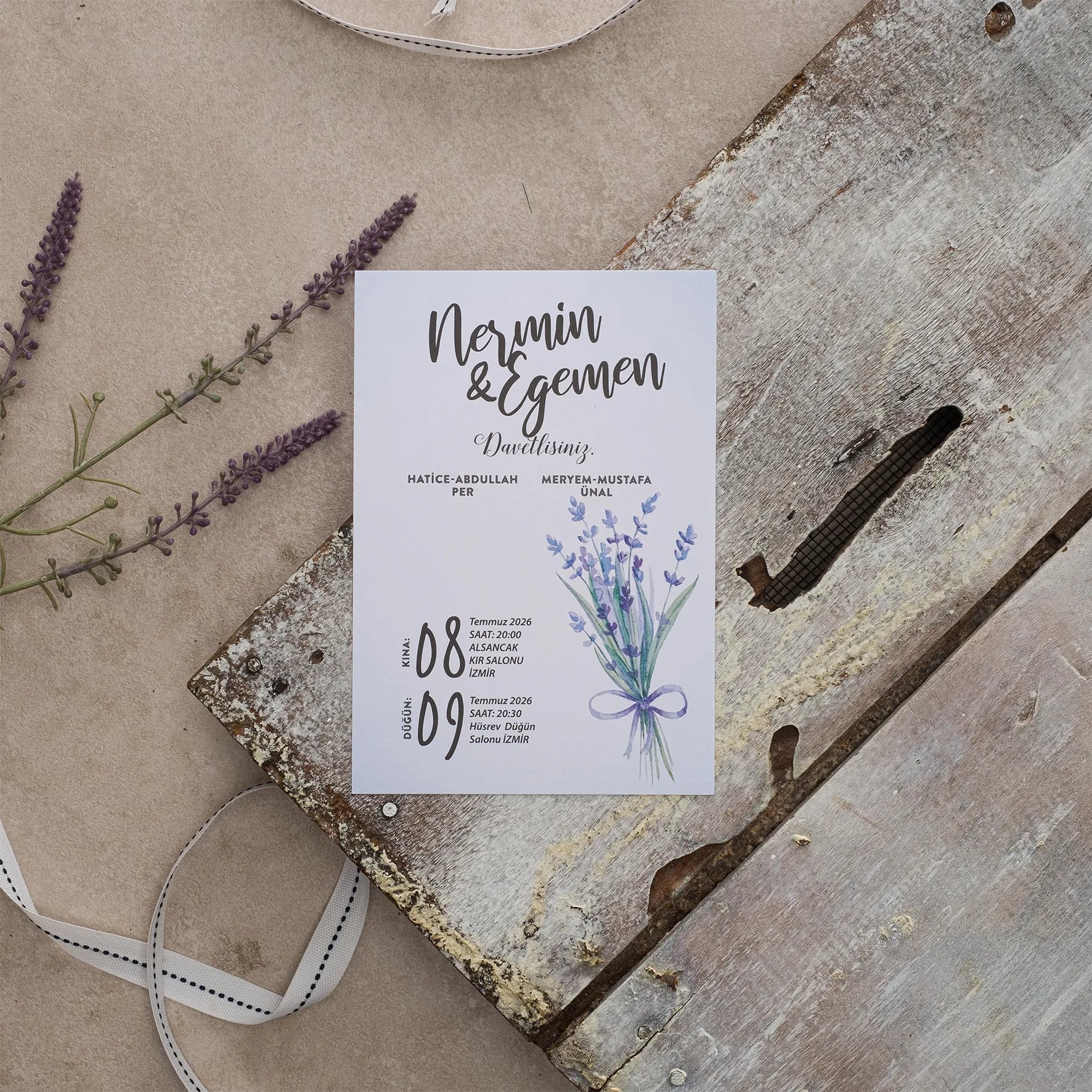 Ekopolen Davetiyesi 40430 - Ucuz düğün davetiyesi ₺11.75