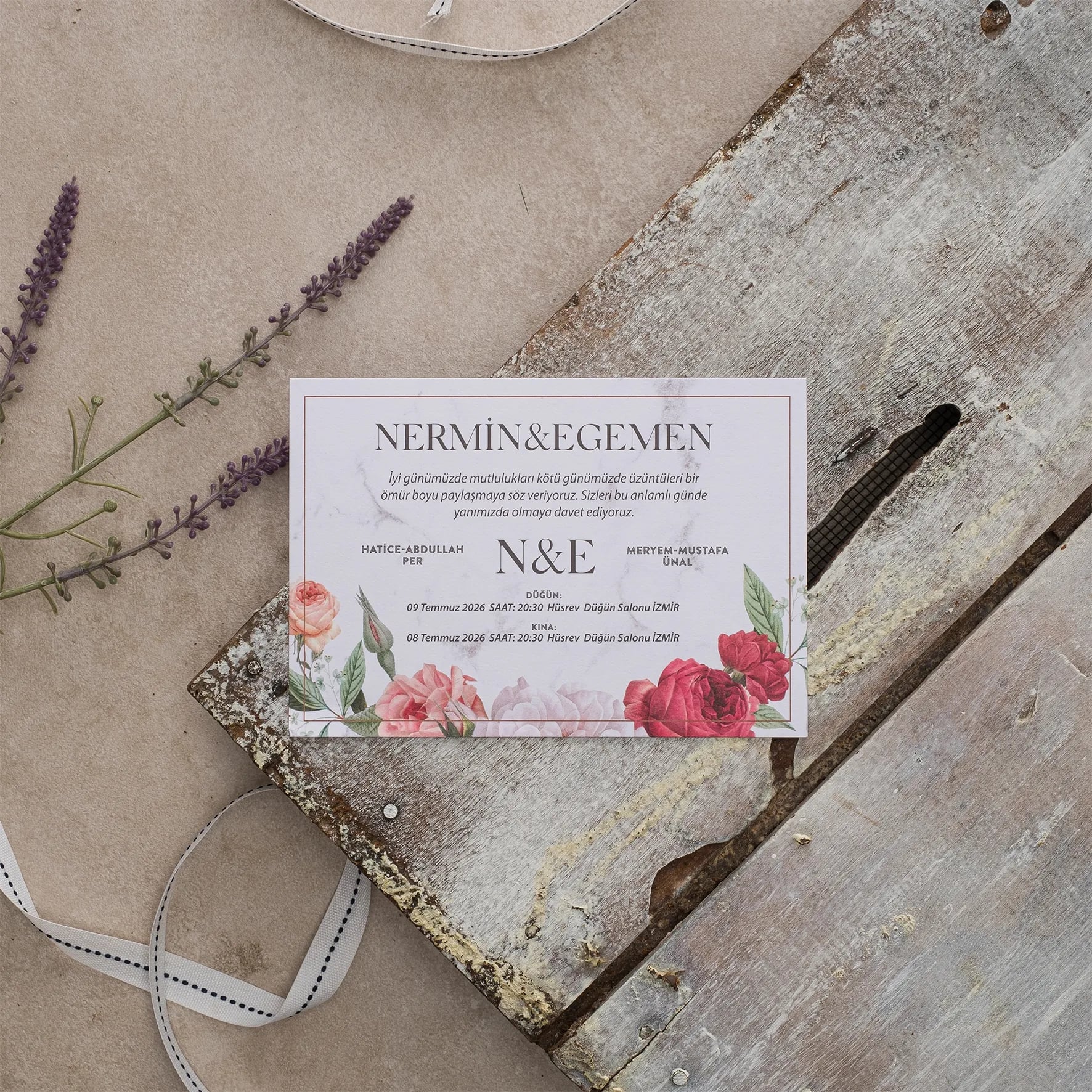 Ekopolen Davetiyesi 40432 - Ucuz düğün davetiyesi ₺11.75