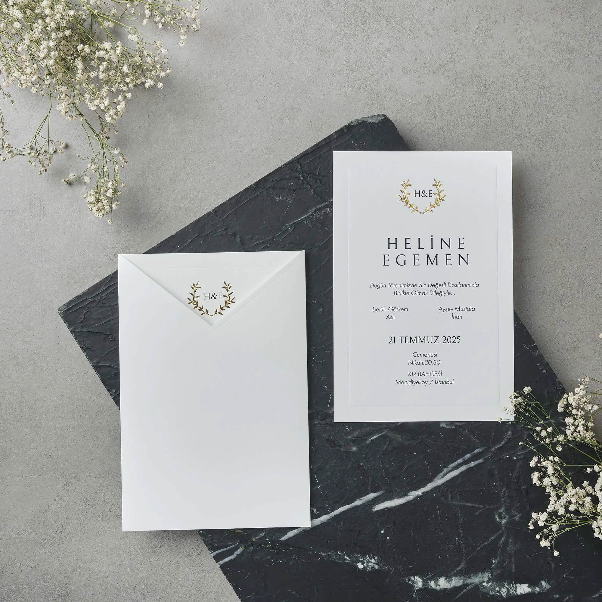 Sade Davetiyesi 22521 - Ucuz düğün davetiyesi ₺14.10