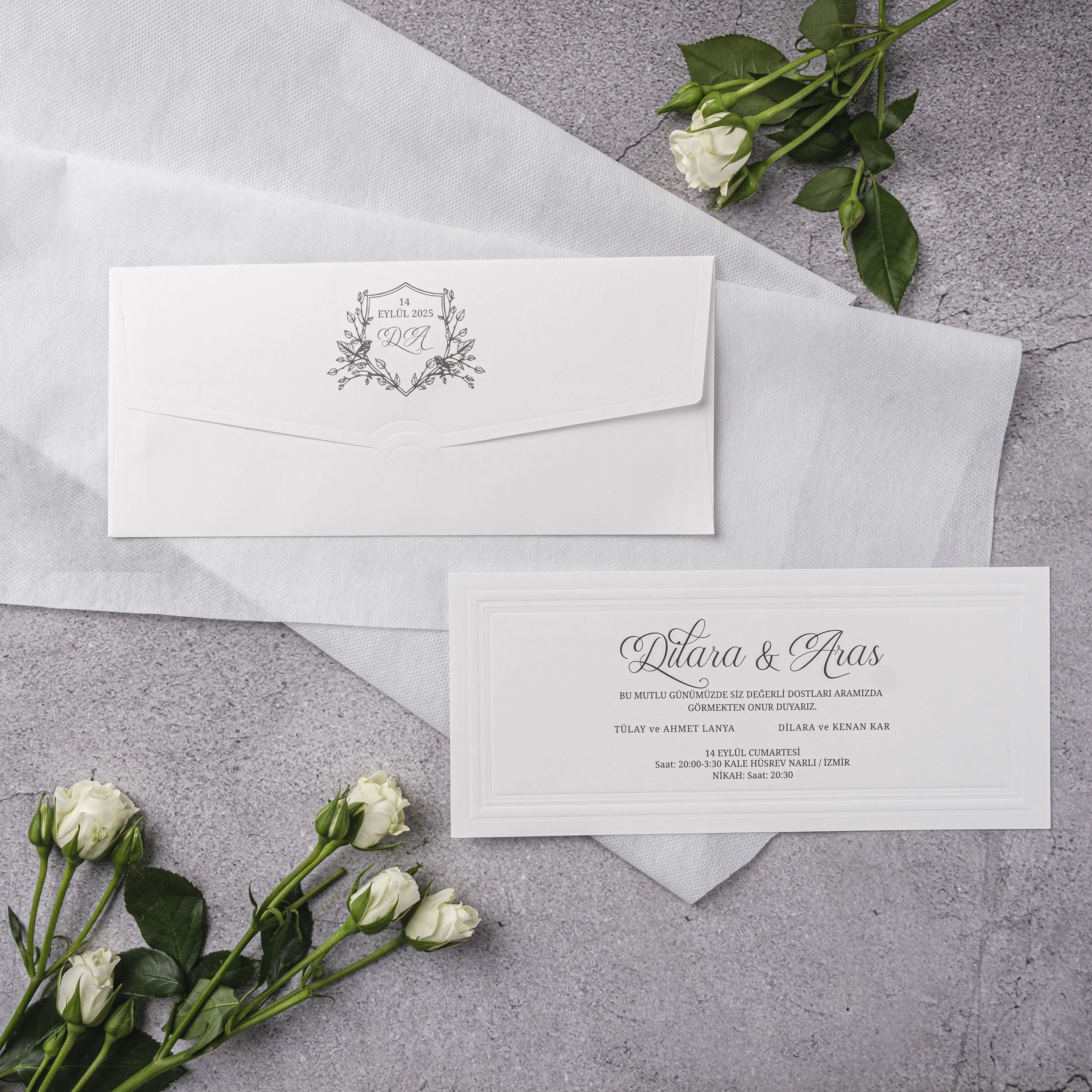 Stylish Davetiyesi 10330 - Ucuz düğün davetiyesi ₺13.40