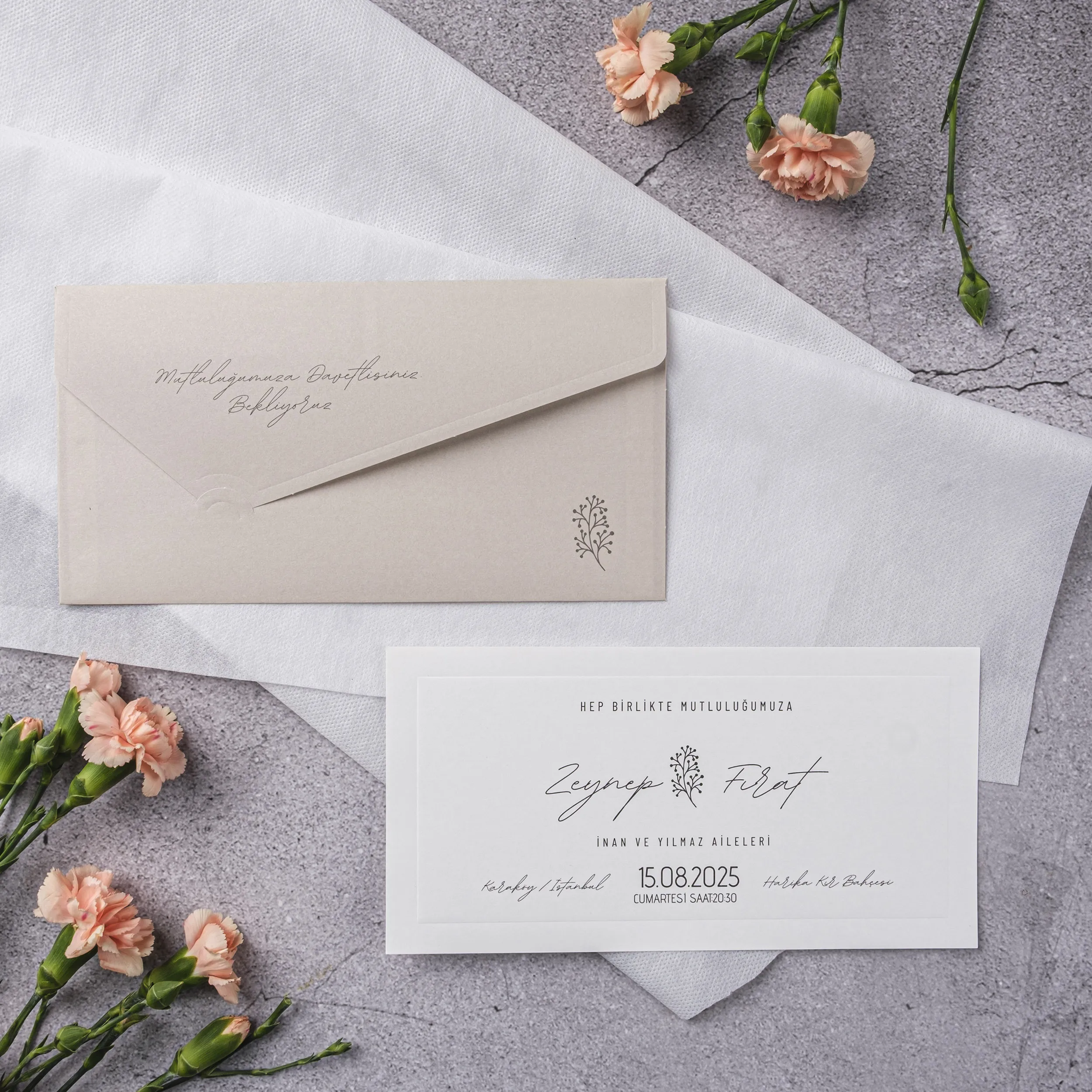 Stylish Davetiyesi 10367 - Ucuz düğün davetiyesi ₺14.20