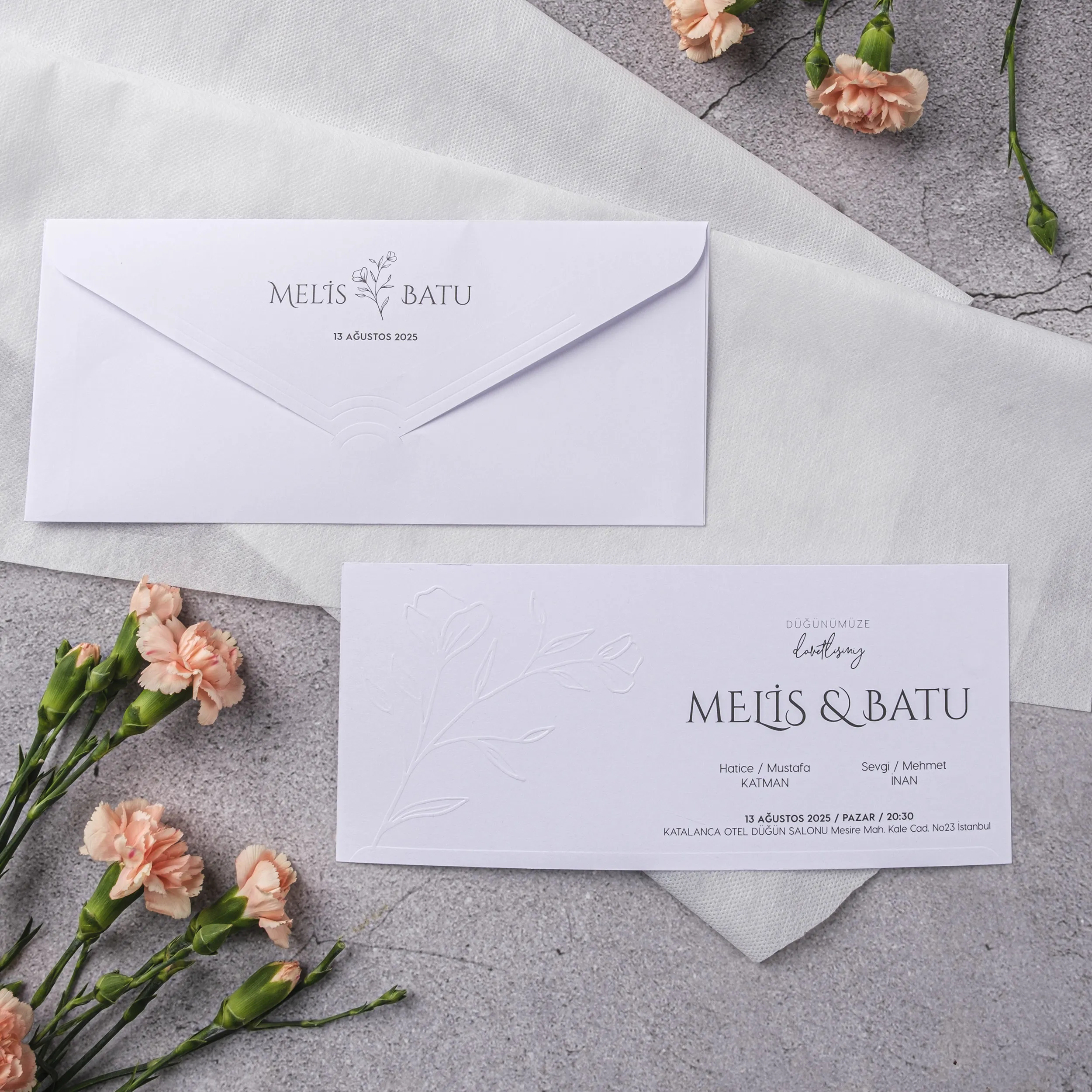 Stylish Davetiyesi 10368 - Ucuz düğün davetiyesi ₺13.50