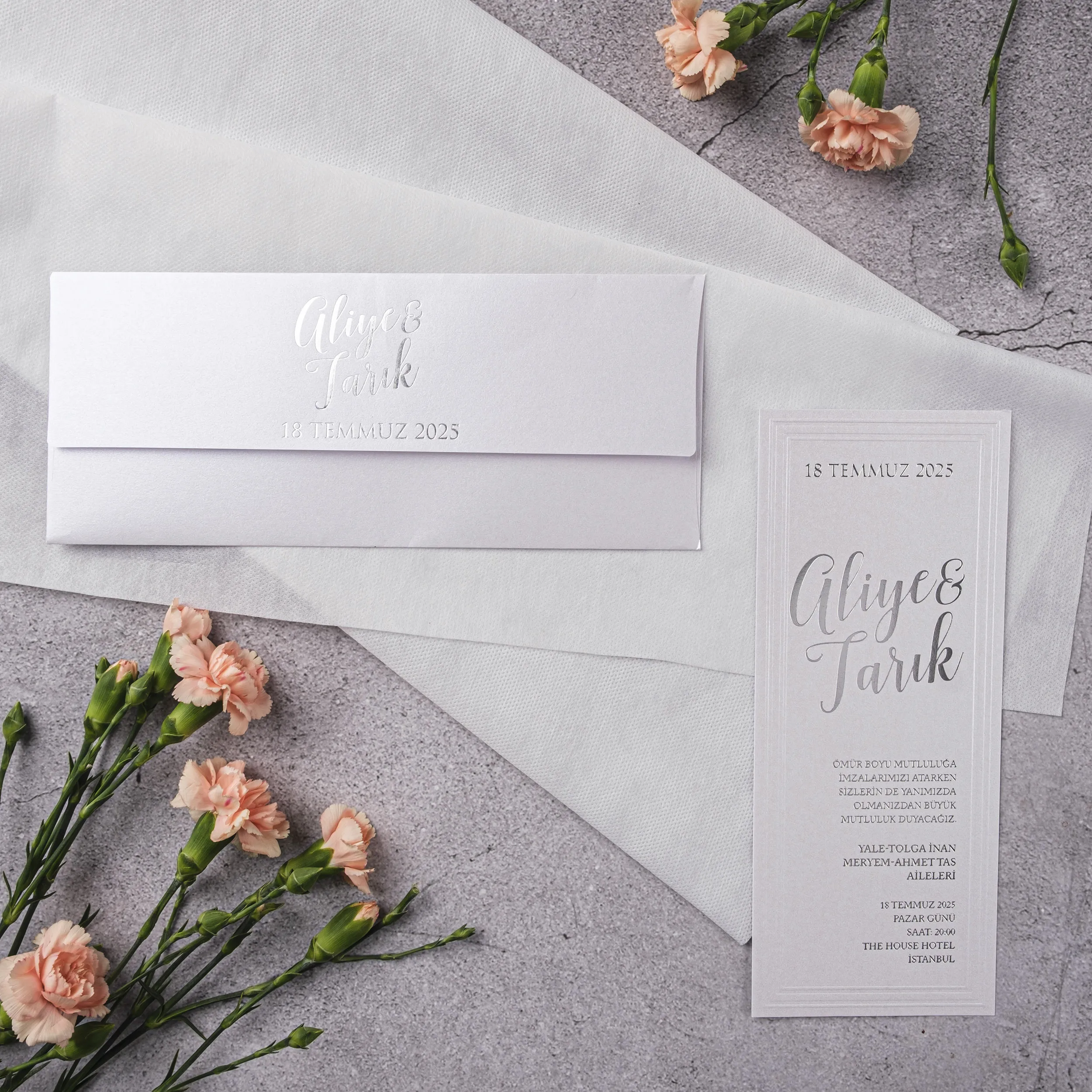 Stylish Davetiyesi 10384 - Ucuz düğün davetiyesi ₺47.80